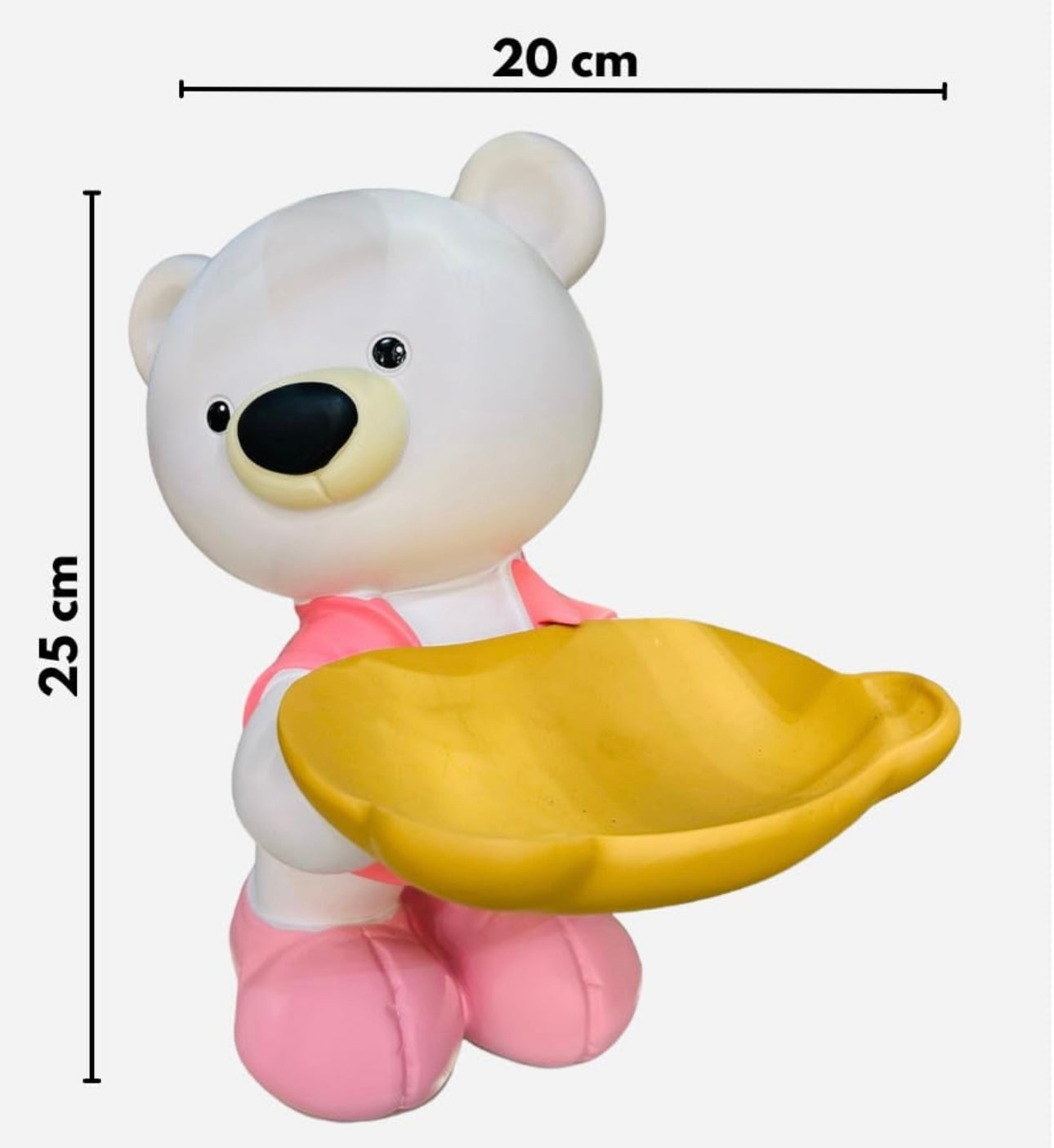 Pink Bear Storage Figurine