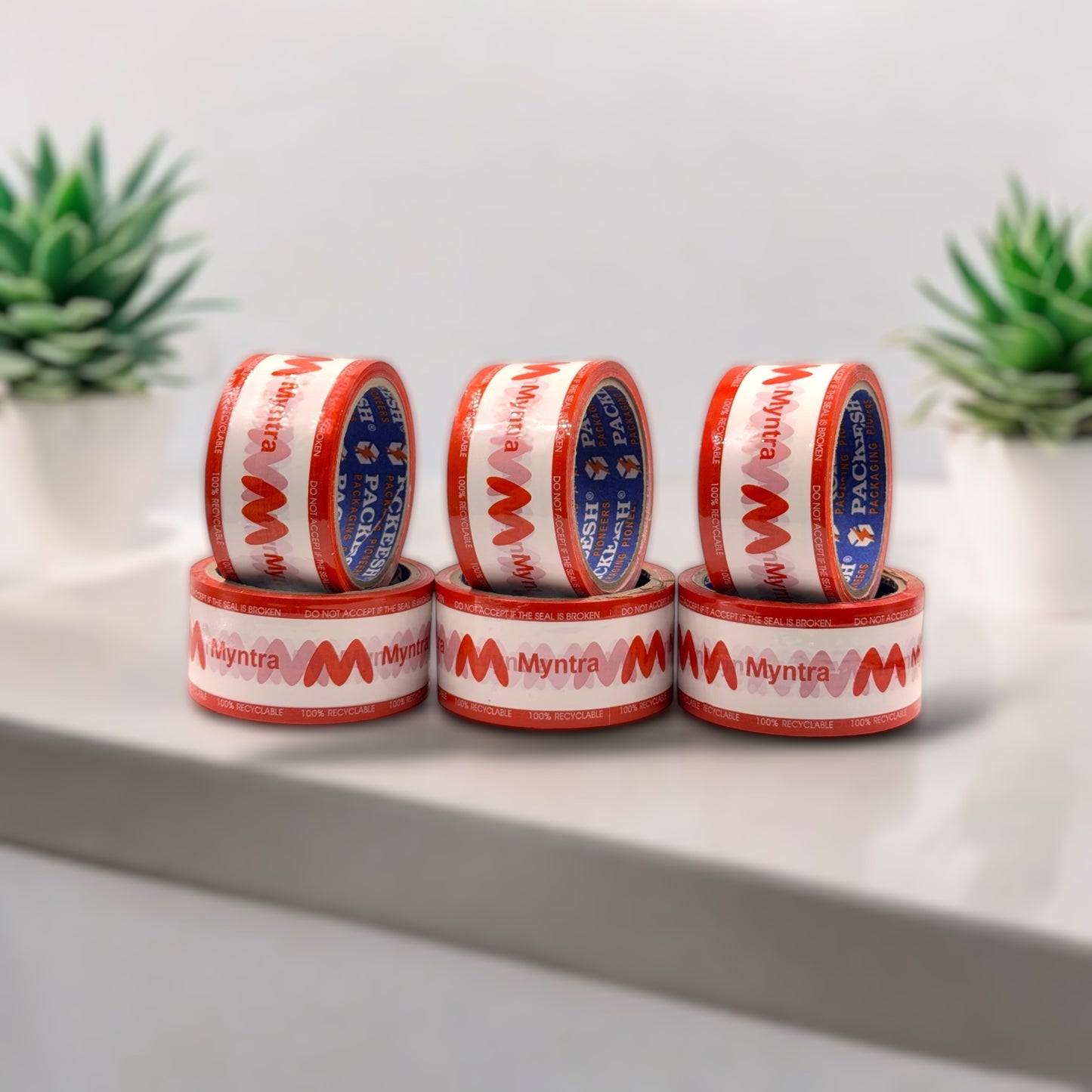 Myntra Red Printed Tape(Pack of 6)