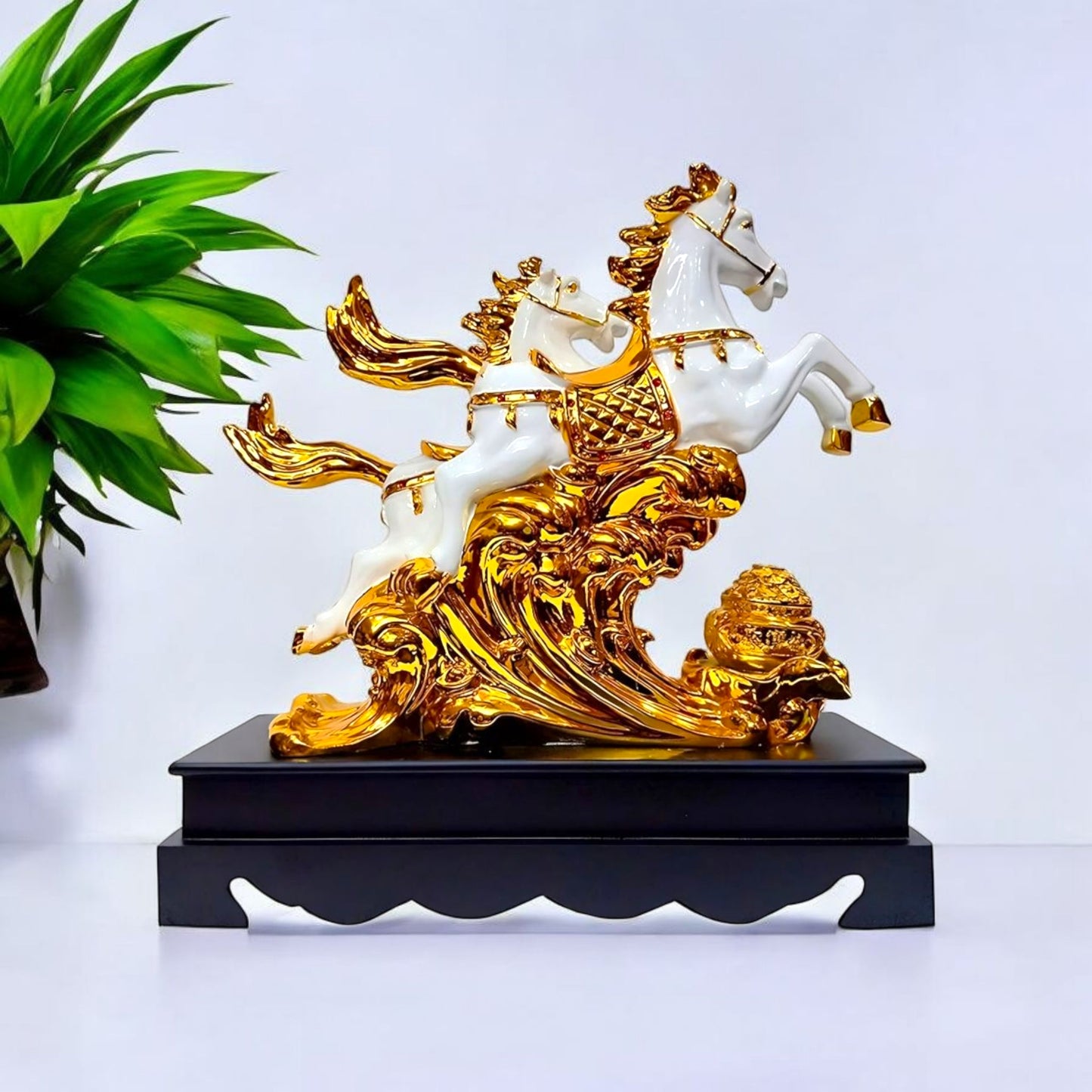 Majestic Twin Horses Decorative Figurine