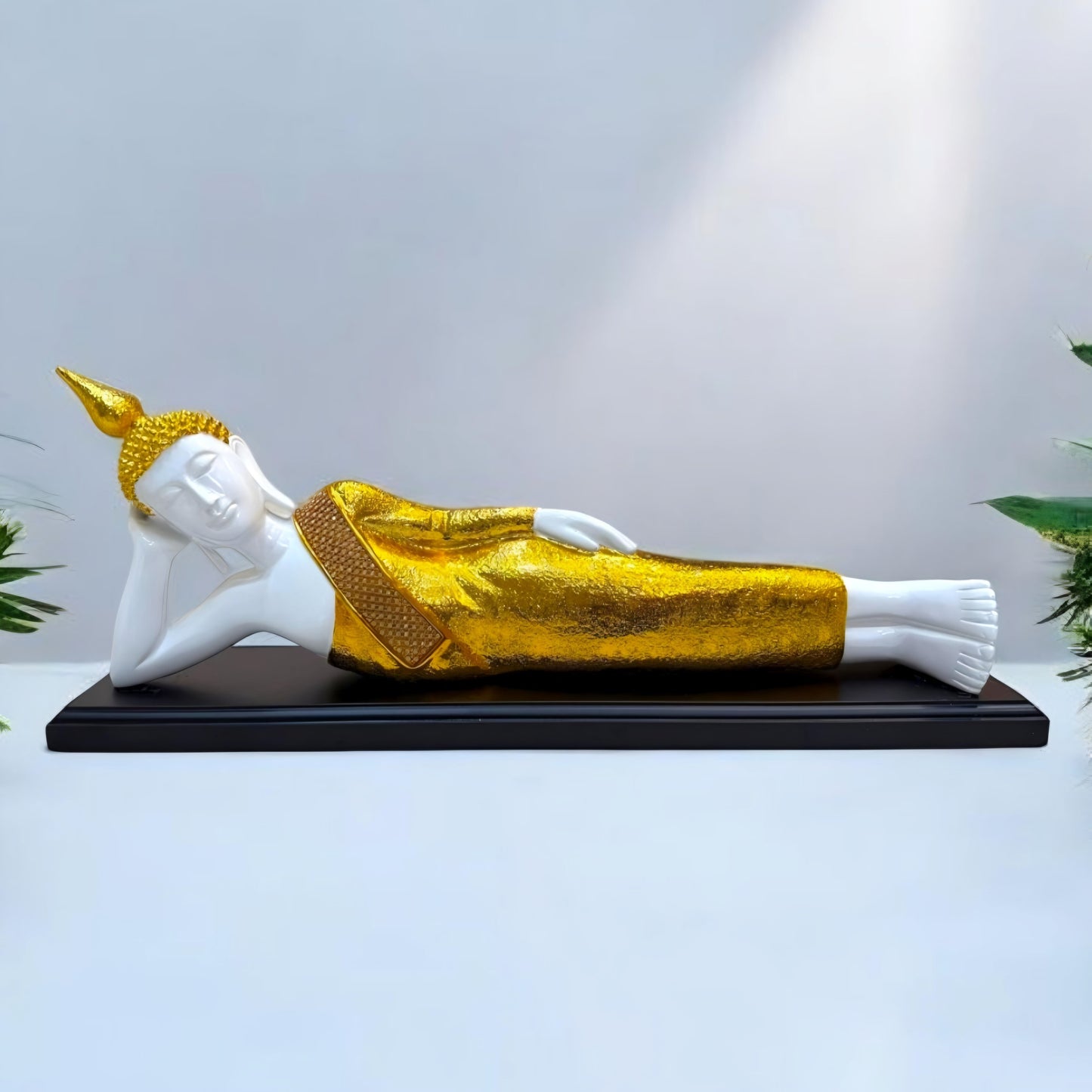 Elegant Reclining Buddha Decorative Sculpture