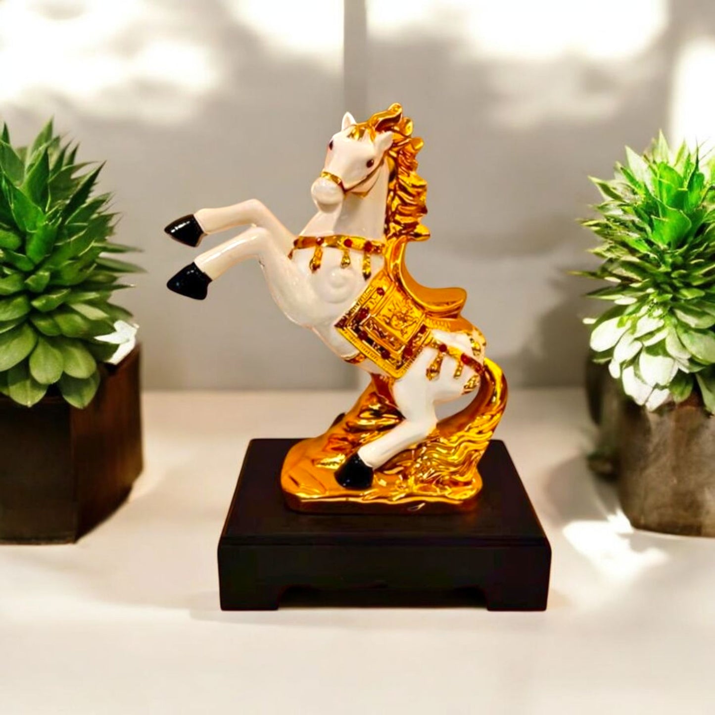 Majestic Golden Horse Decorative Figurine