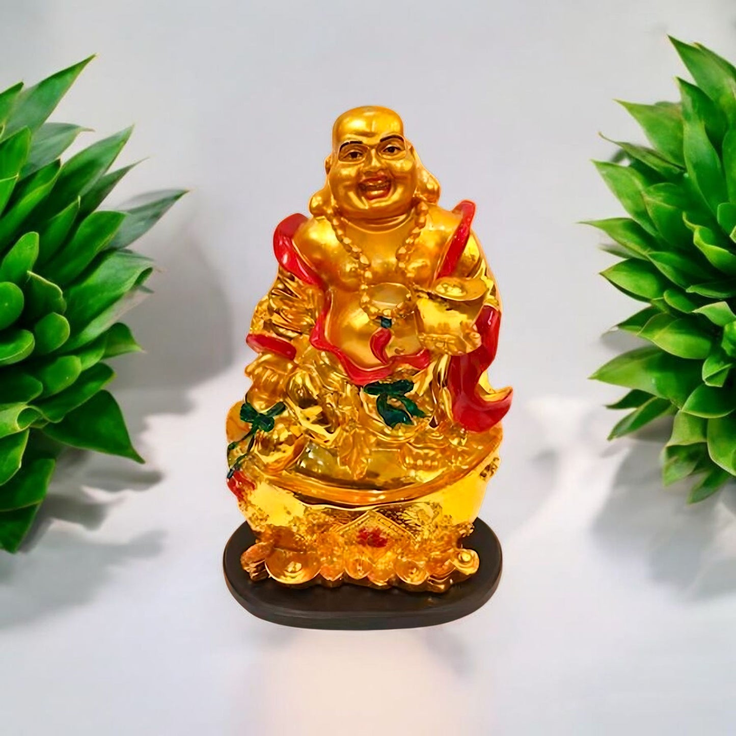 Radiant Golden Buddha Wealth Statue