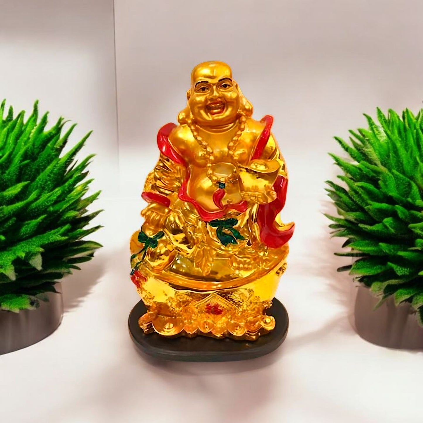 Radiant Golden Buddha Wealth Statue