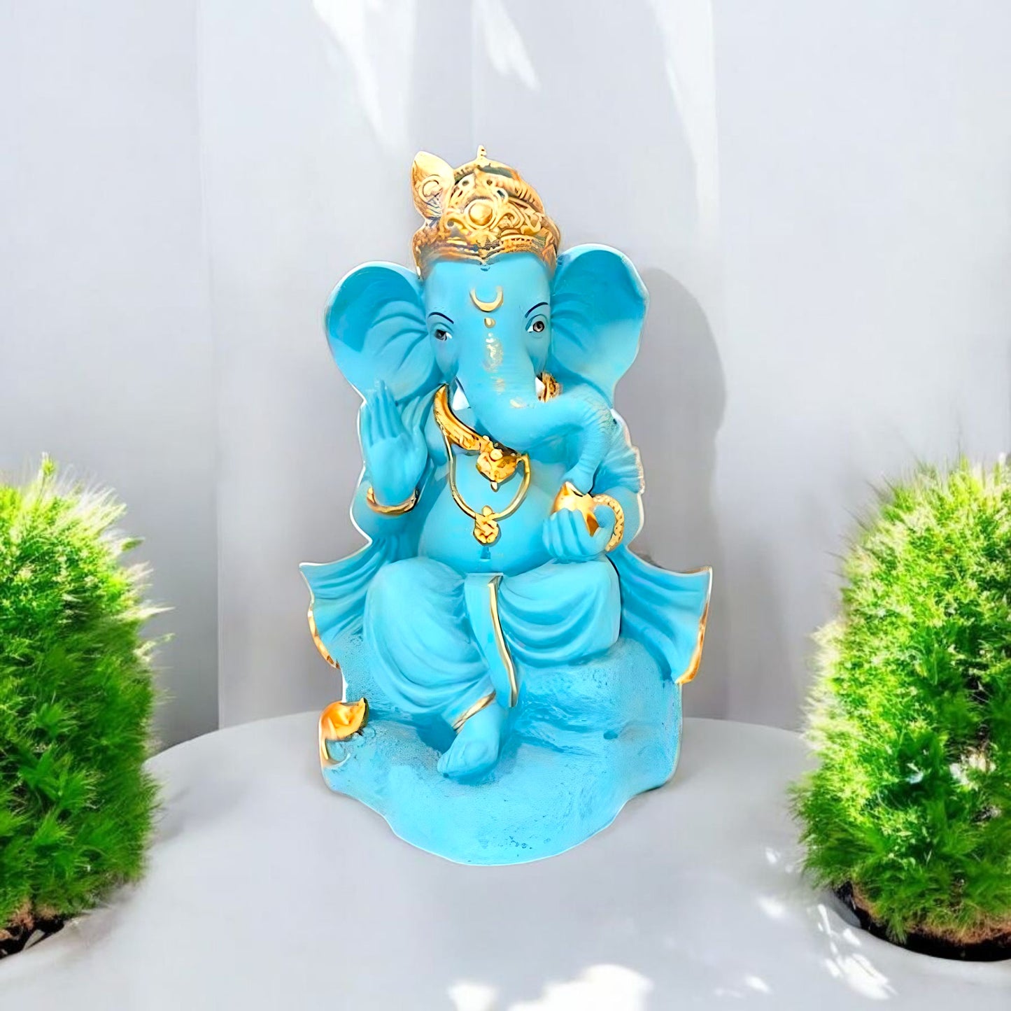 Beautiful Blue Ganesh Idol Decor