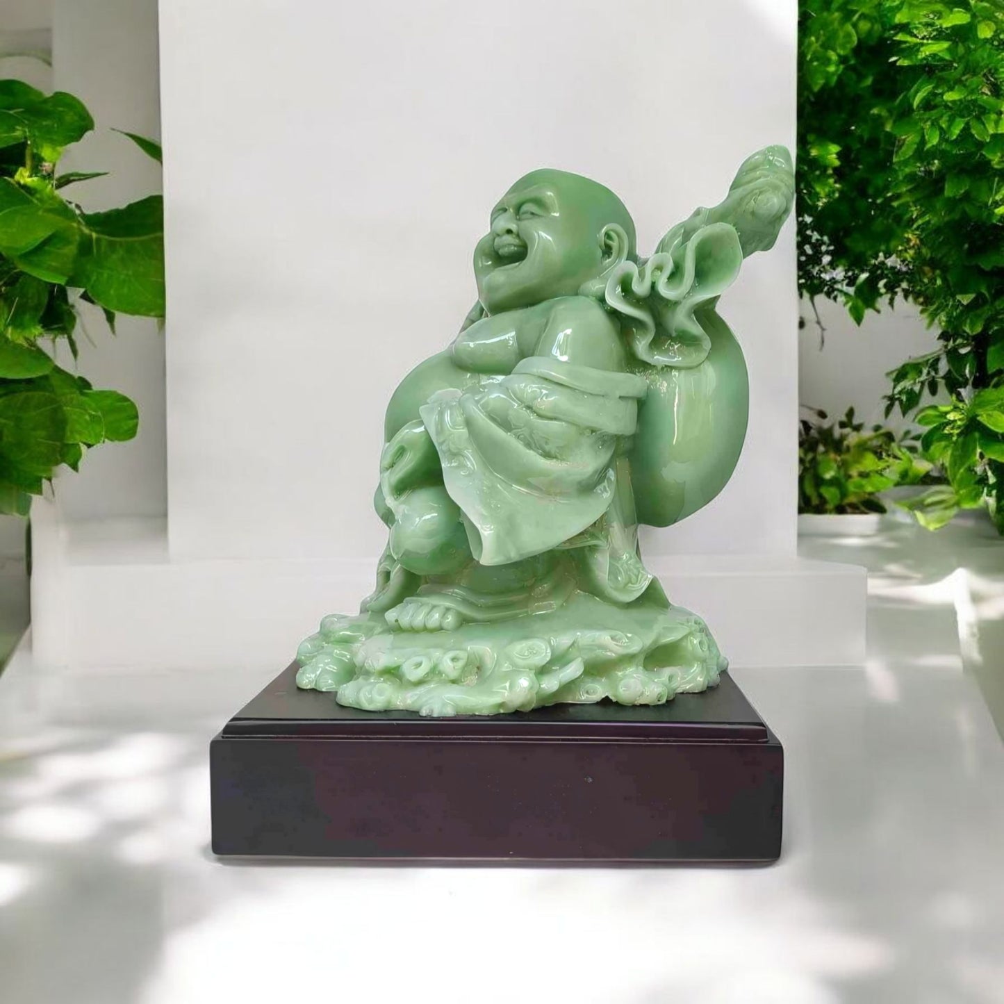 Charming Jade Buddha Figurine for Prosperity