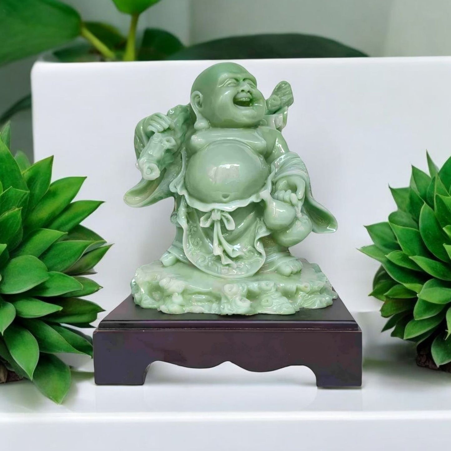 Charming Jade Buddha Figurine for Prosperity
