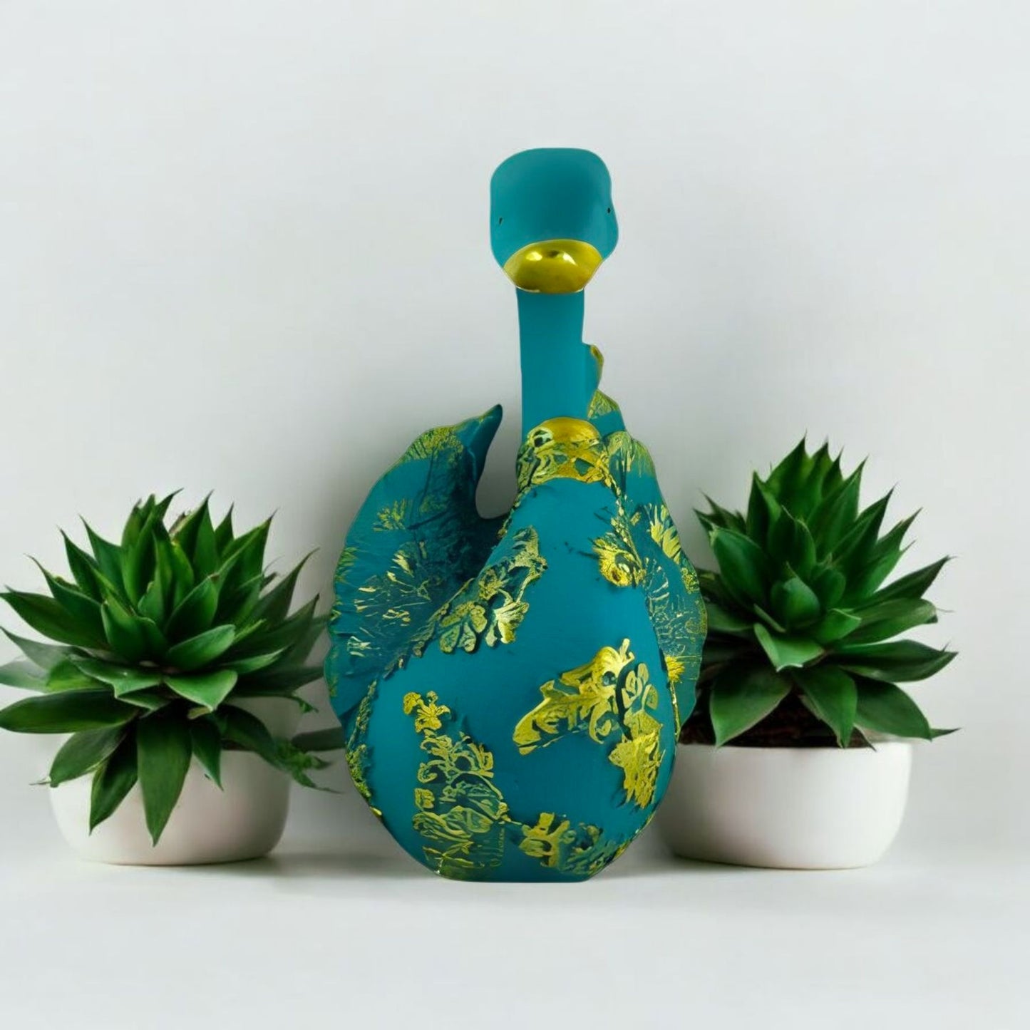 Elegant Decorative Swan Couple Figurines
