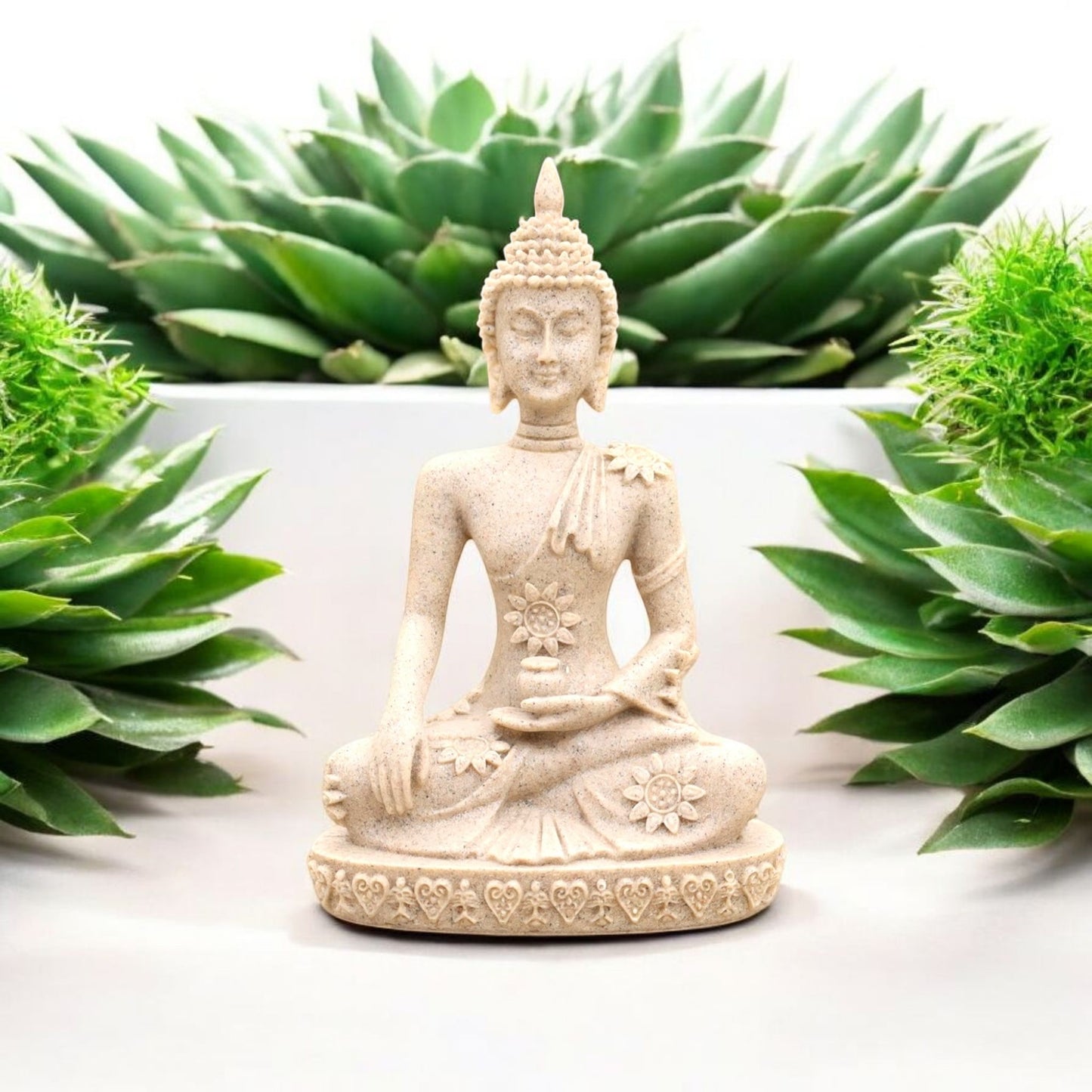 Serene Stone Buddha Meditation Statue