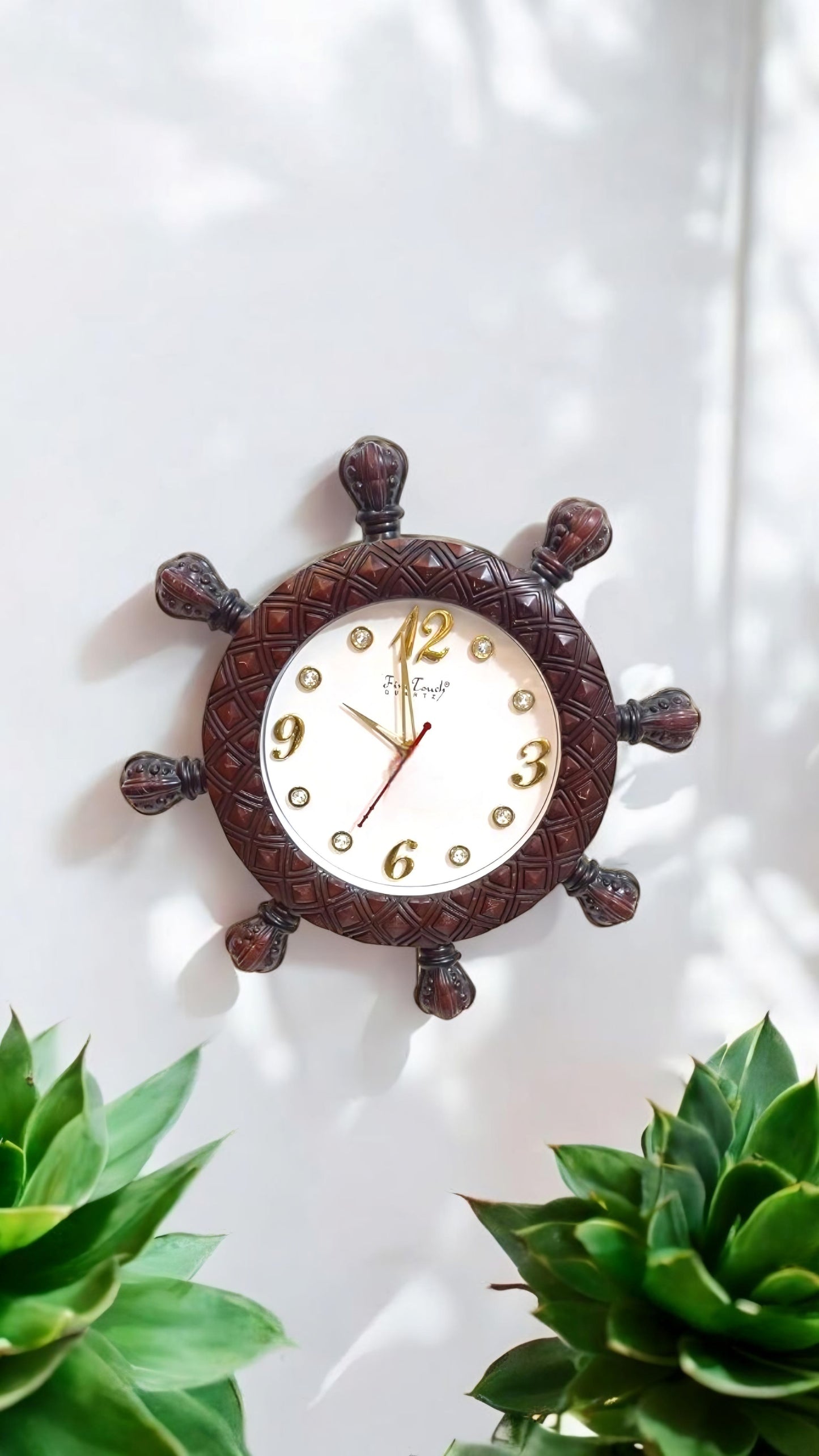 Nautical-Inspired Ship Wheel Wall Clock
