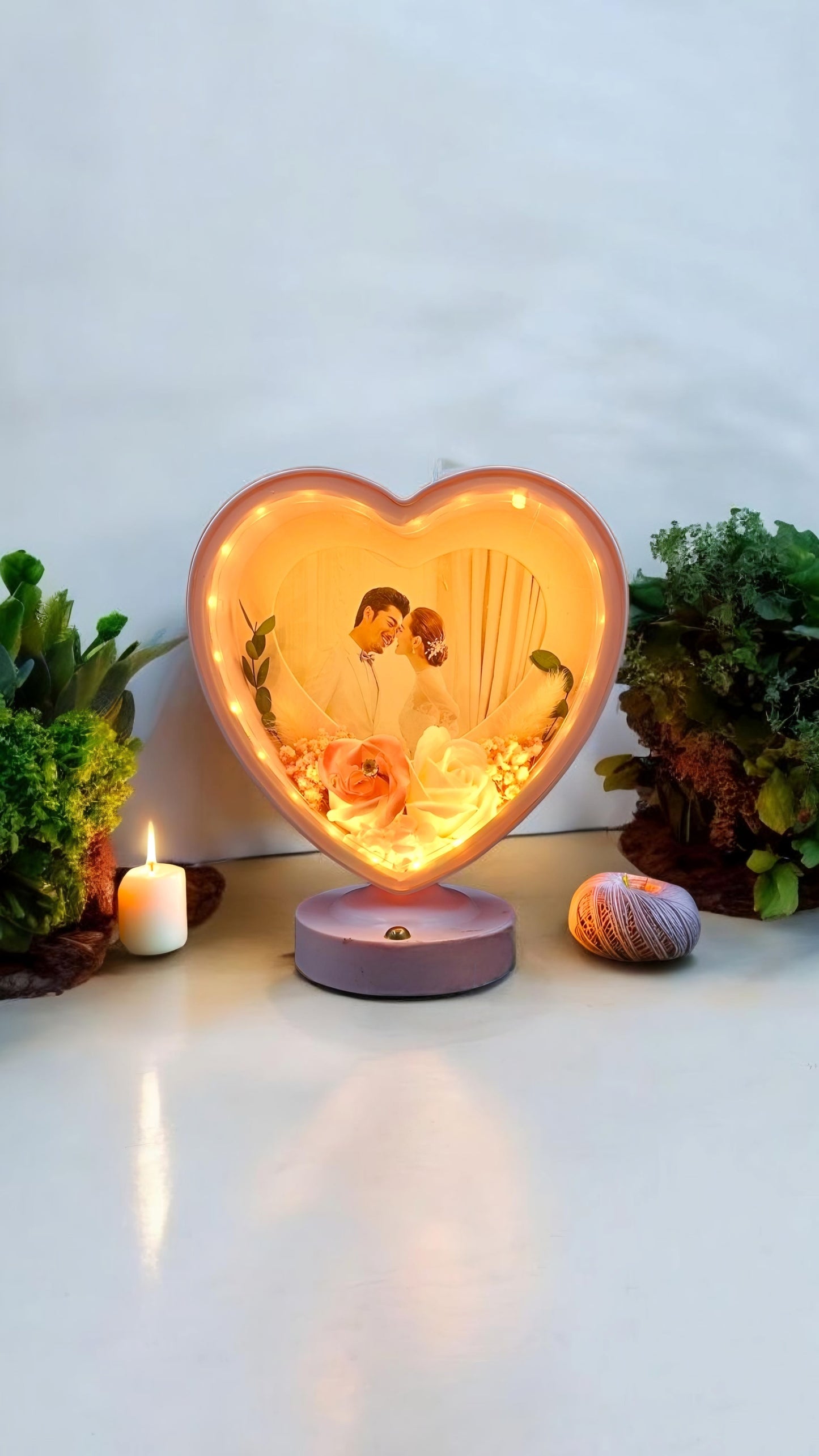 Romantic Heart Shaped LED Photo Frame