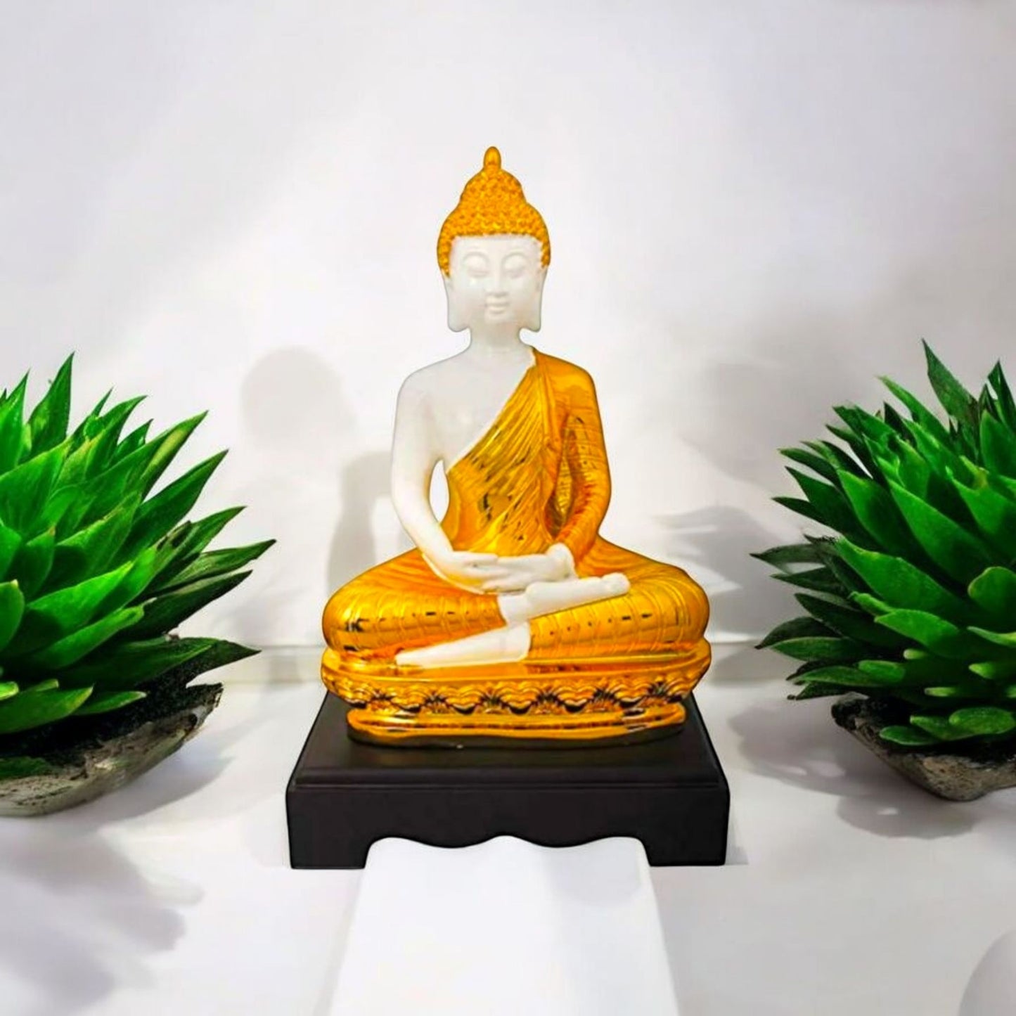 Serene Golden Buddha Meditation Statue