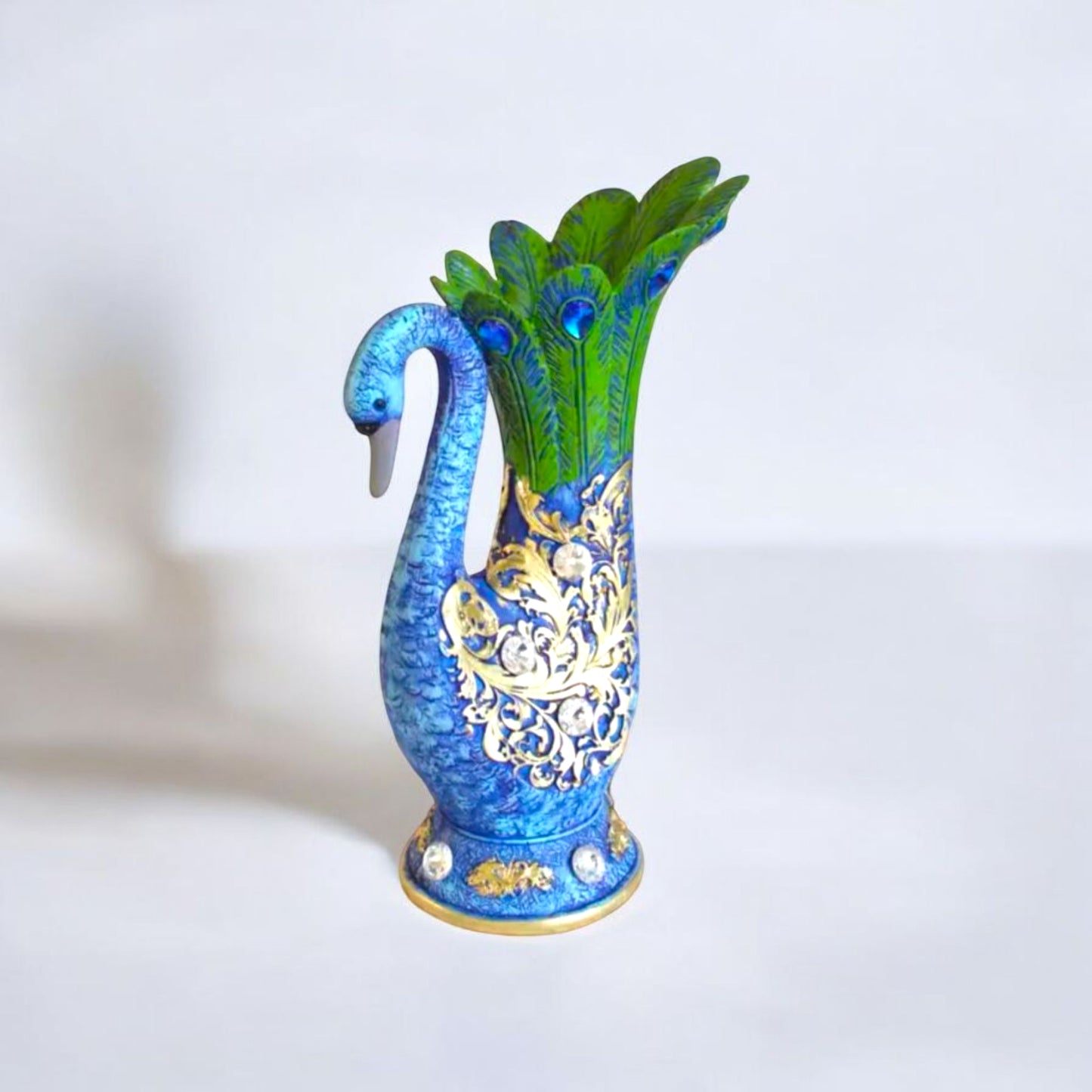 Elegant Peacock Design Decorative Flower Vase