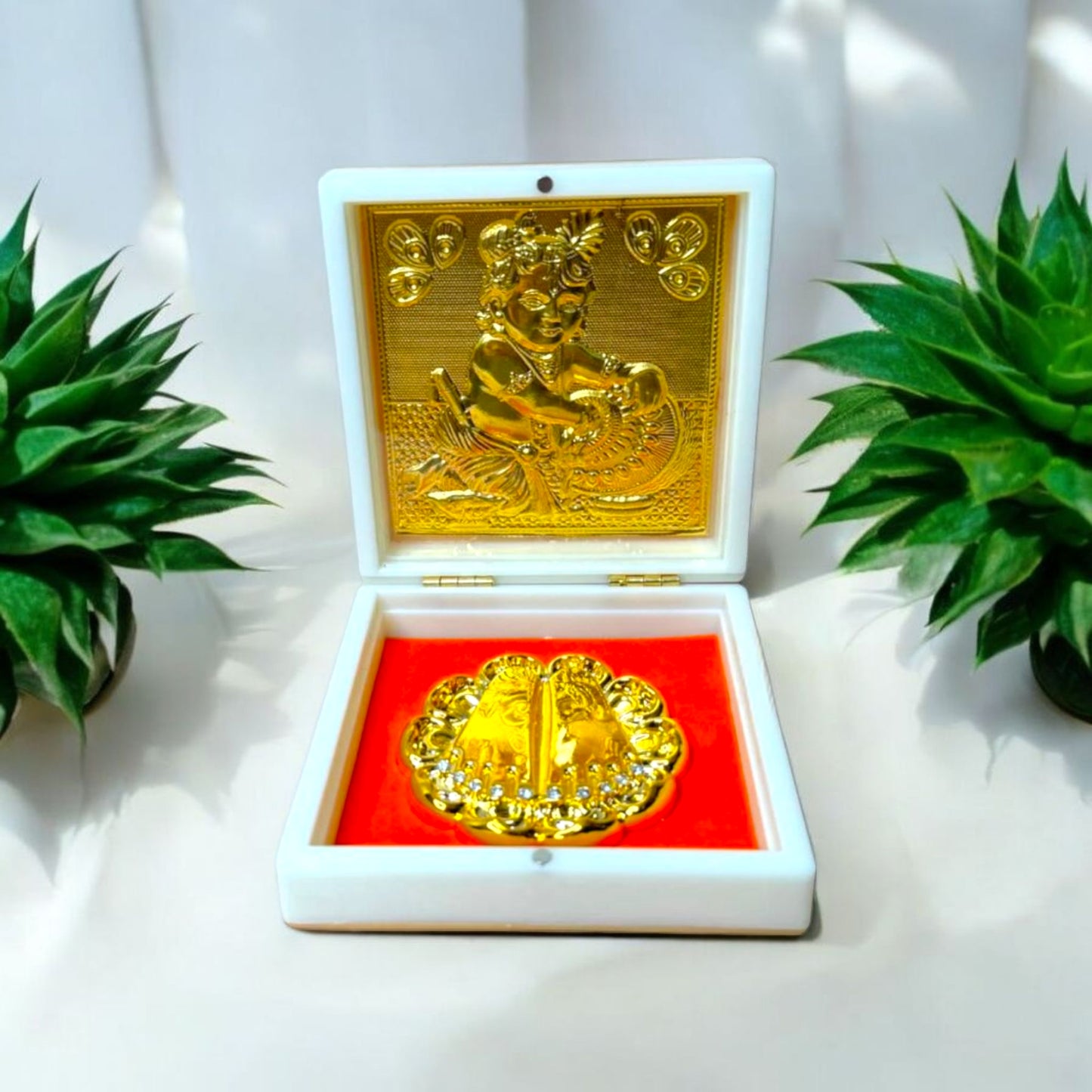 Divine Gold Plated Lord Krishna Gift Set