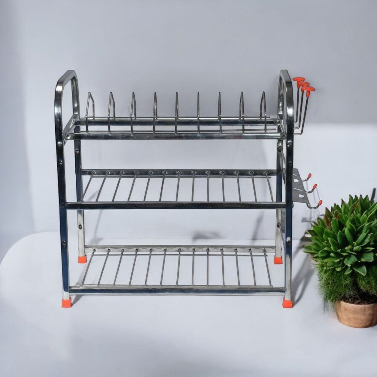 Stainless Steel 3-Tier Dish Rack