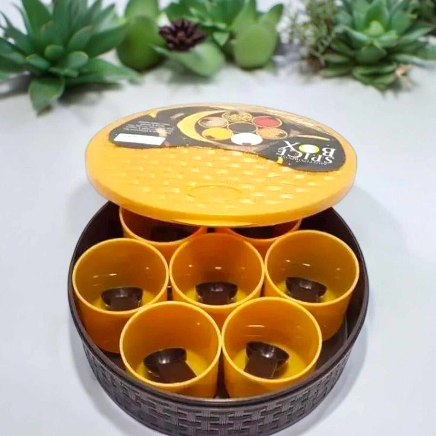 Round Masala Box with 7 Containers