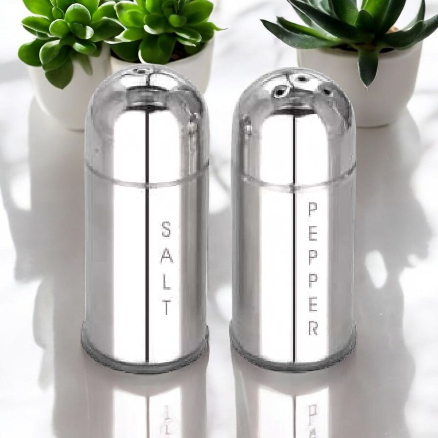 Stainless Steel Salt & Pepper Shaker Set