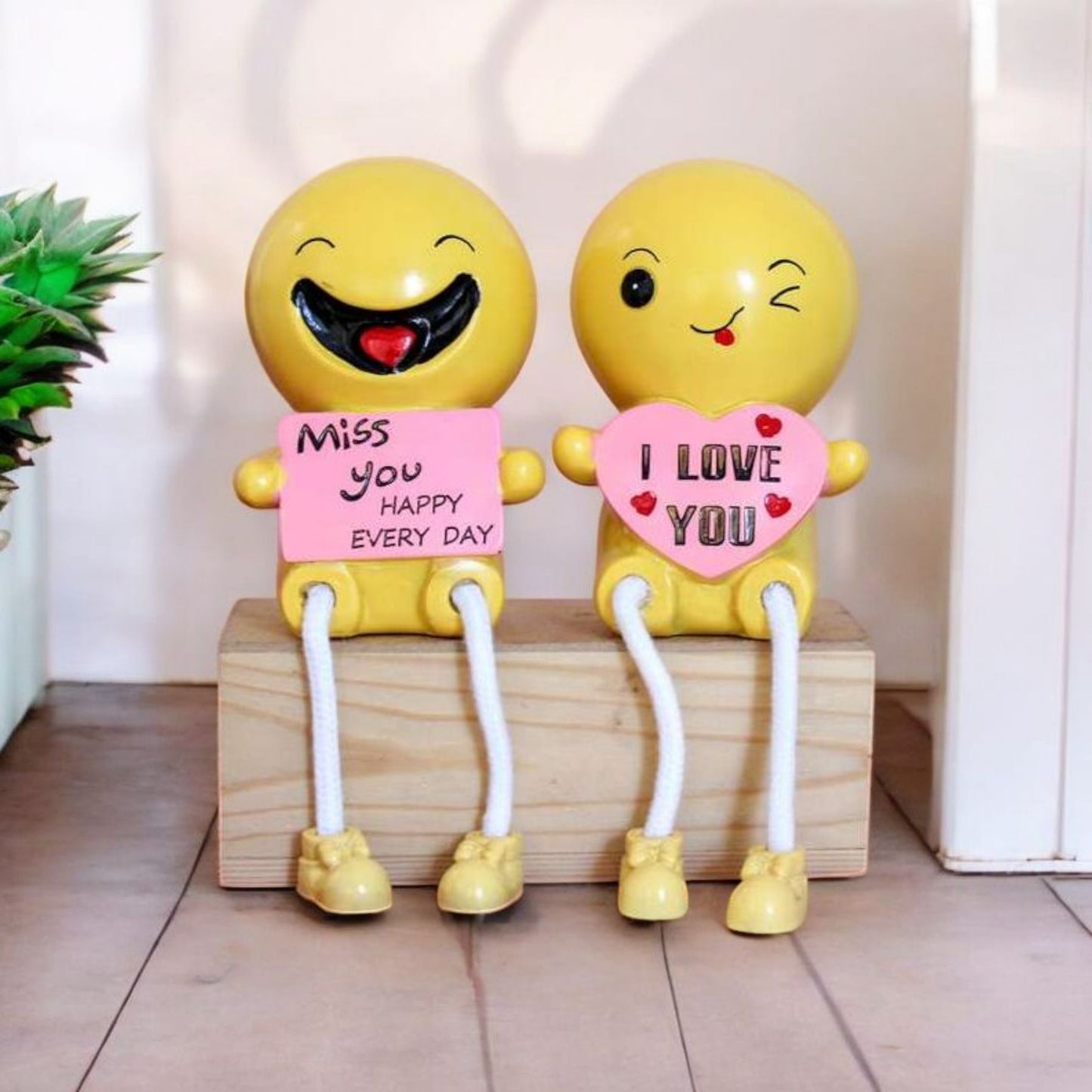 Charming Yellow Love Emotion Figurines