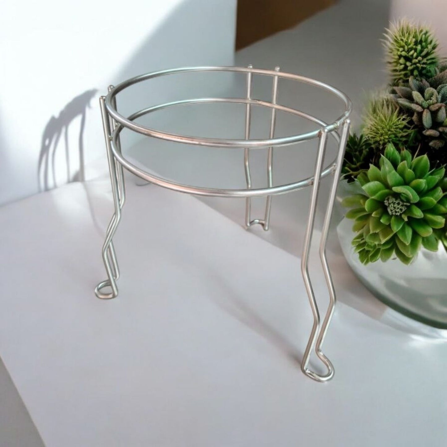 Compact Stainless Steel Plant Stand
