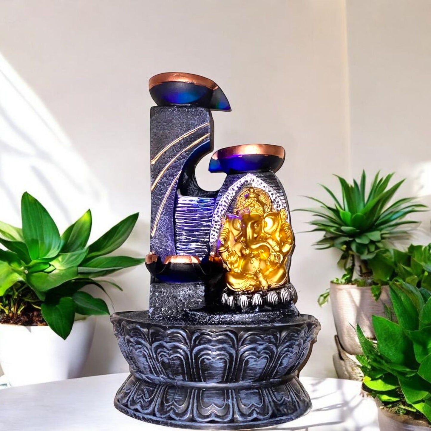 Ganesh Water Fountain with LED Light