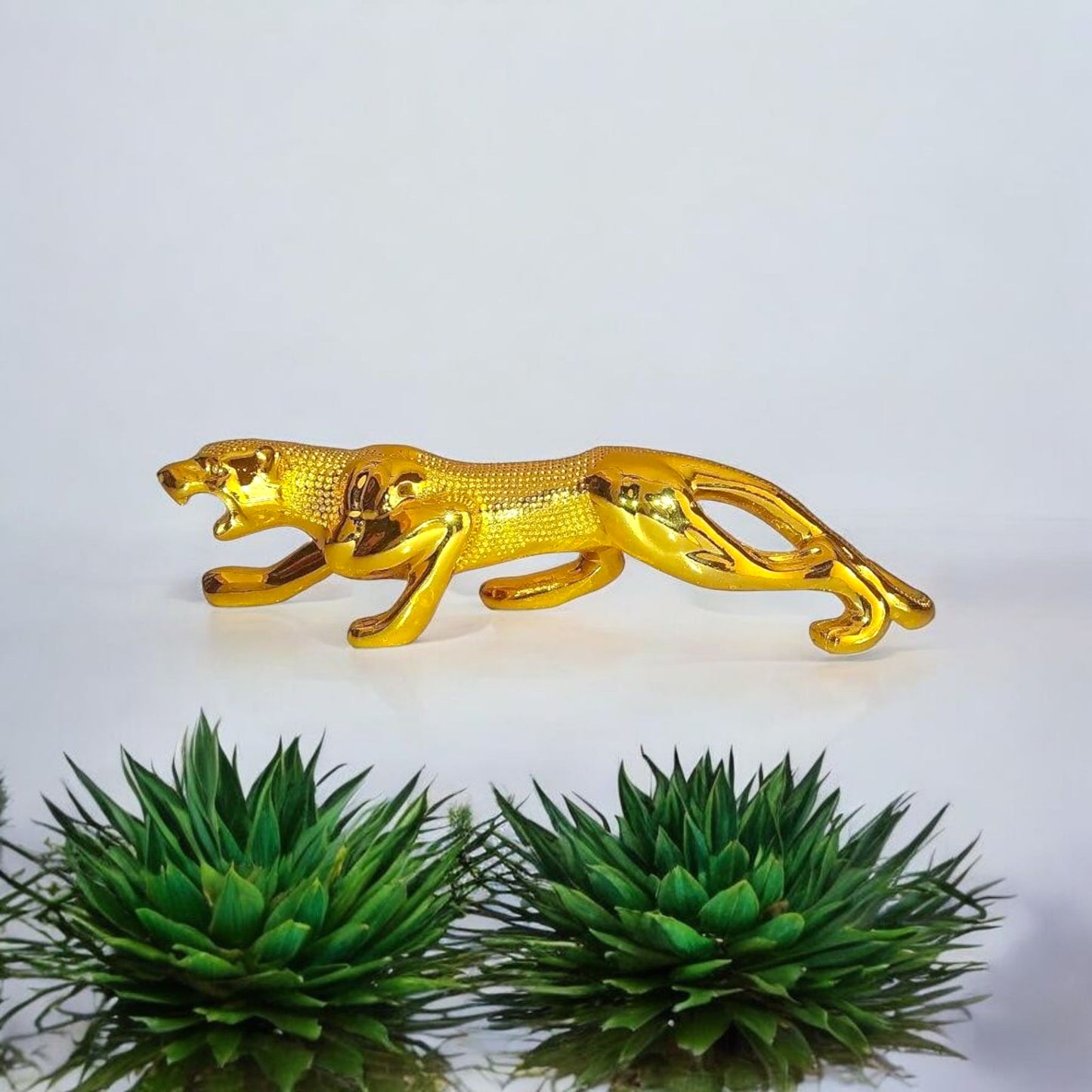 Golden Panther Figurine for Home Decor