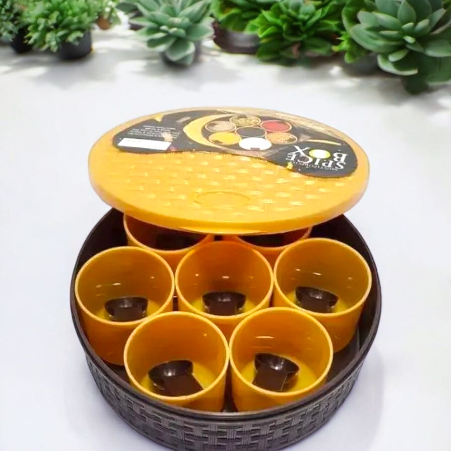 Round Masala Box with 7 Containers