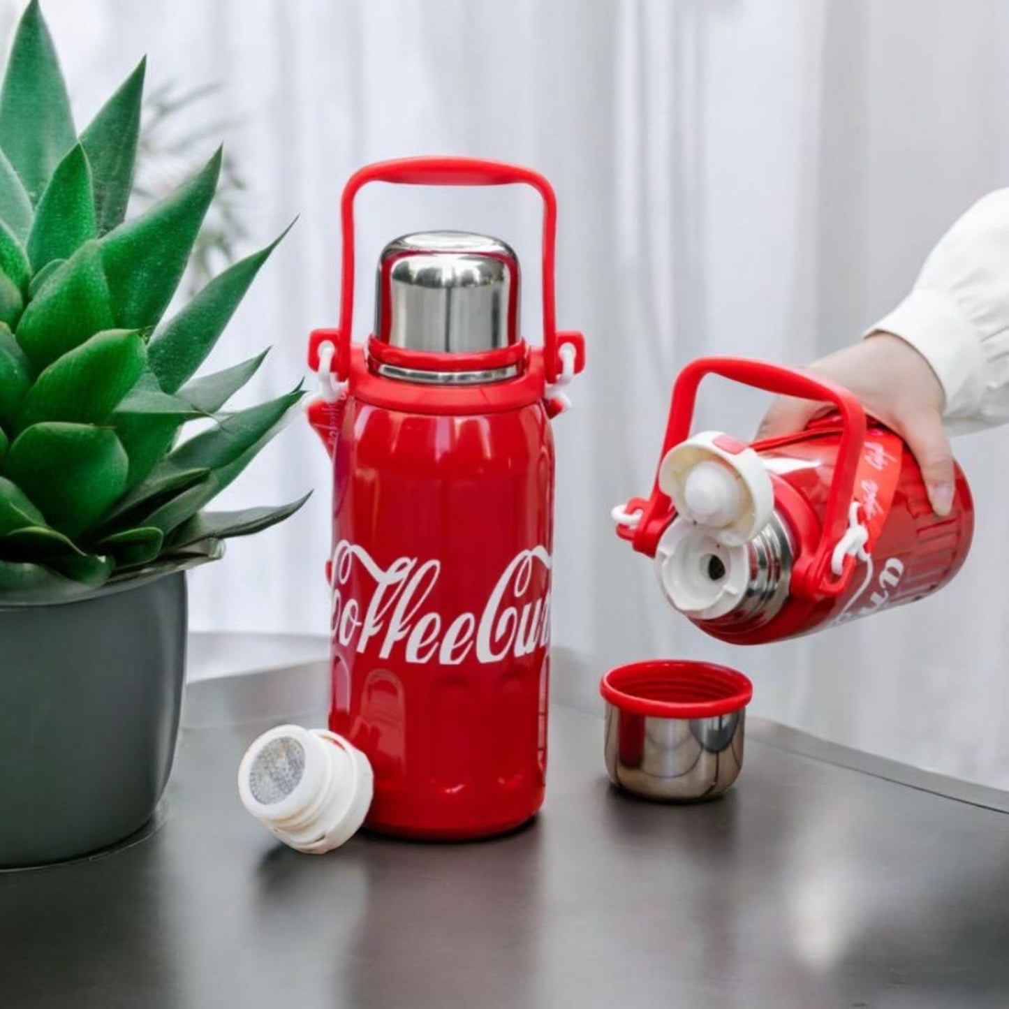 Water Bottle with Handle Lid 800ml