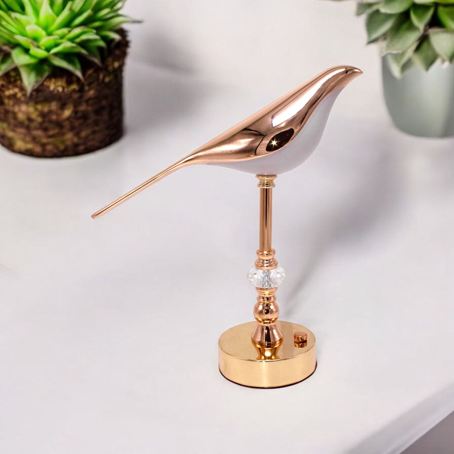 Rose Gold Bird Decorative Lamp
