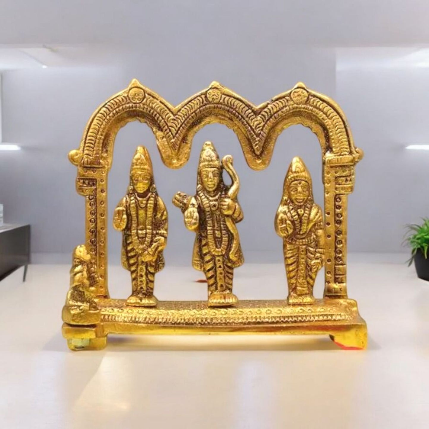 Golden Ram Darbar Brass Idol Set