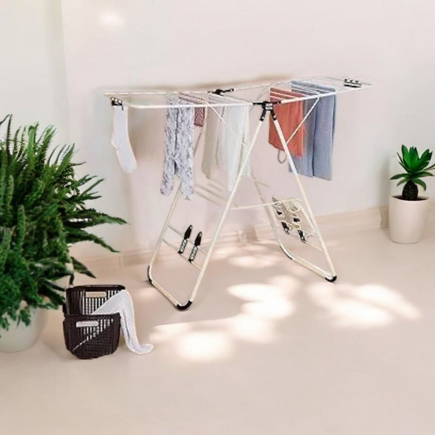 Foldable Metal Clothes Drying Rack Stand