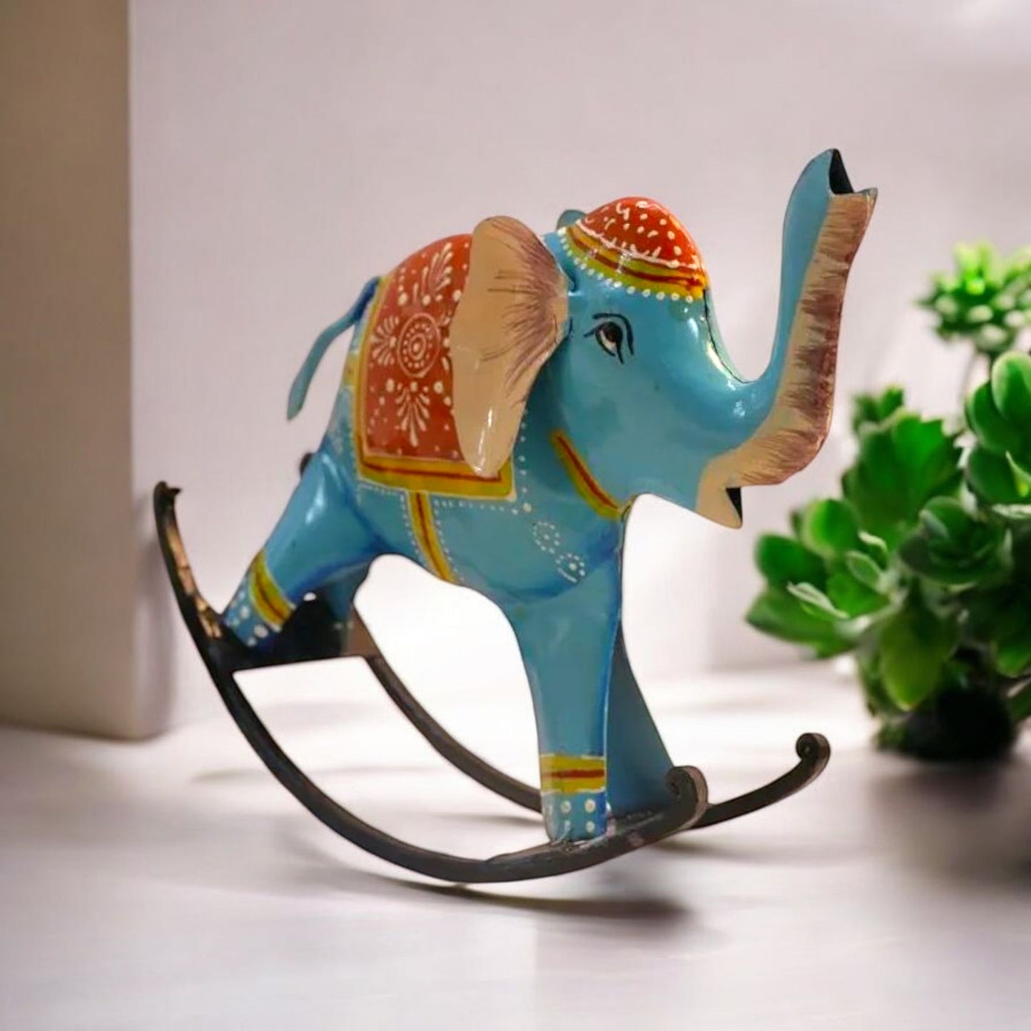 Rocking Elephant Decorative Figurine