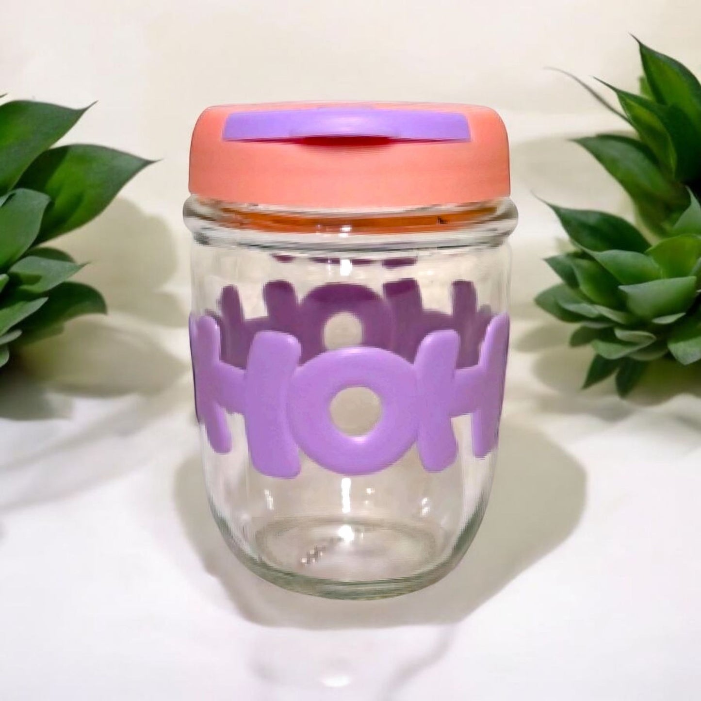 Glass Tumbler with Flip Straw Lid