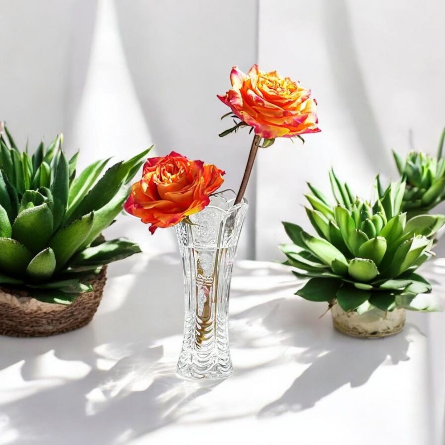 Elegant Glass Floral Vase