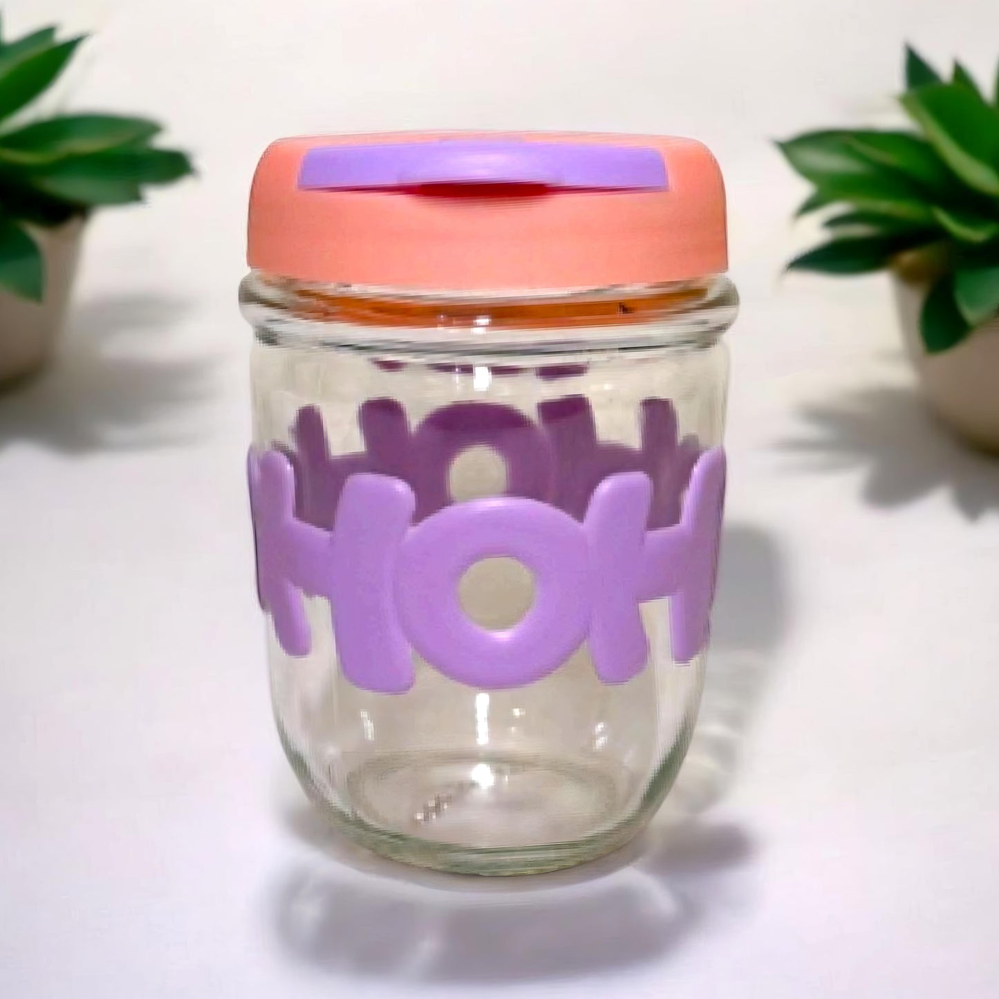 Glass Tumbler with Flip Straw Lid