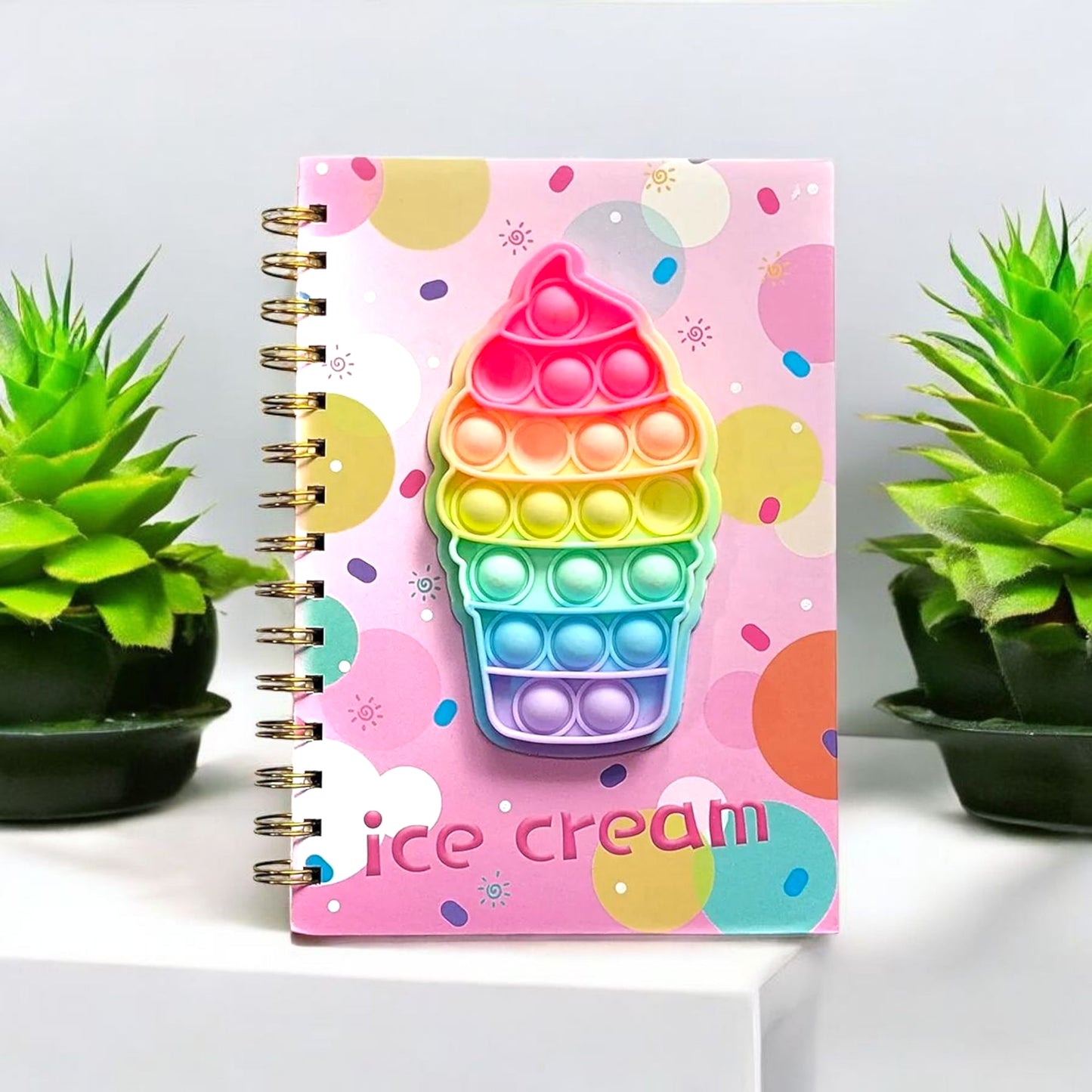 Colorful Ice Cream Pop It Notebook