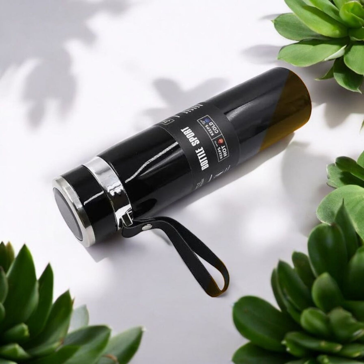 Black Stainless Steel Vacuum Flask Bottle 1000ml