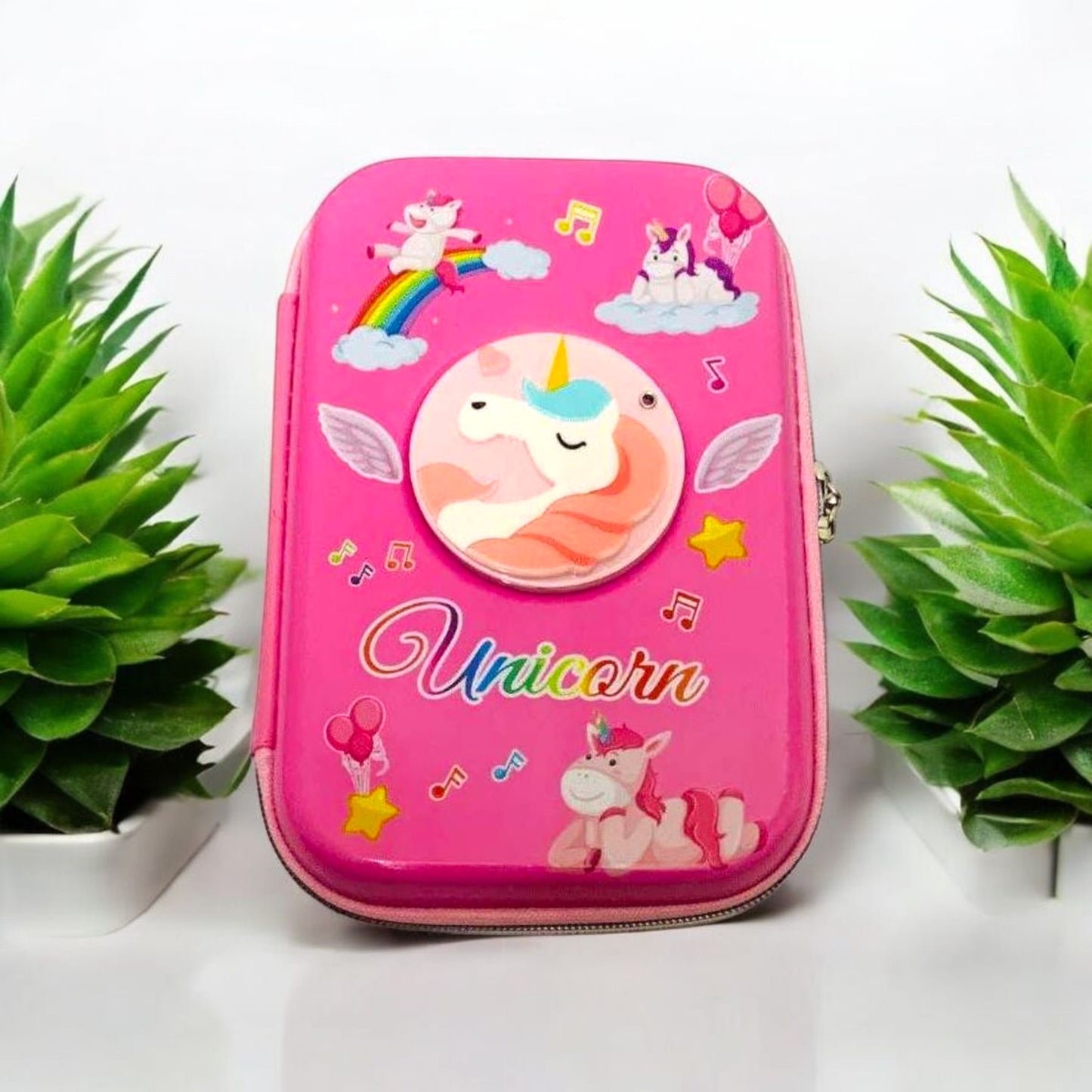 Colorful Unicorn-Themed Pencil Case