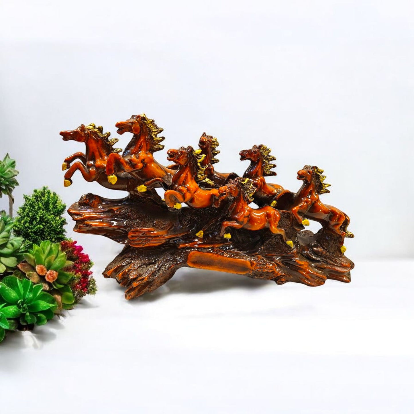 Horse Family Decorative Sculpture