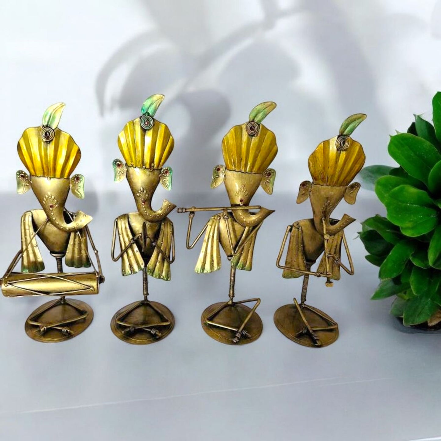 Brass Musician Figurine Set