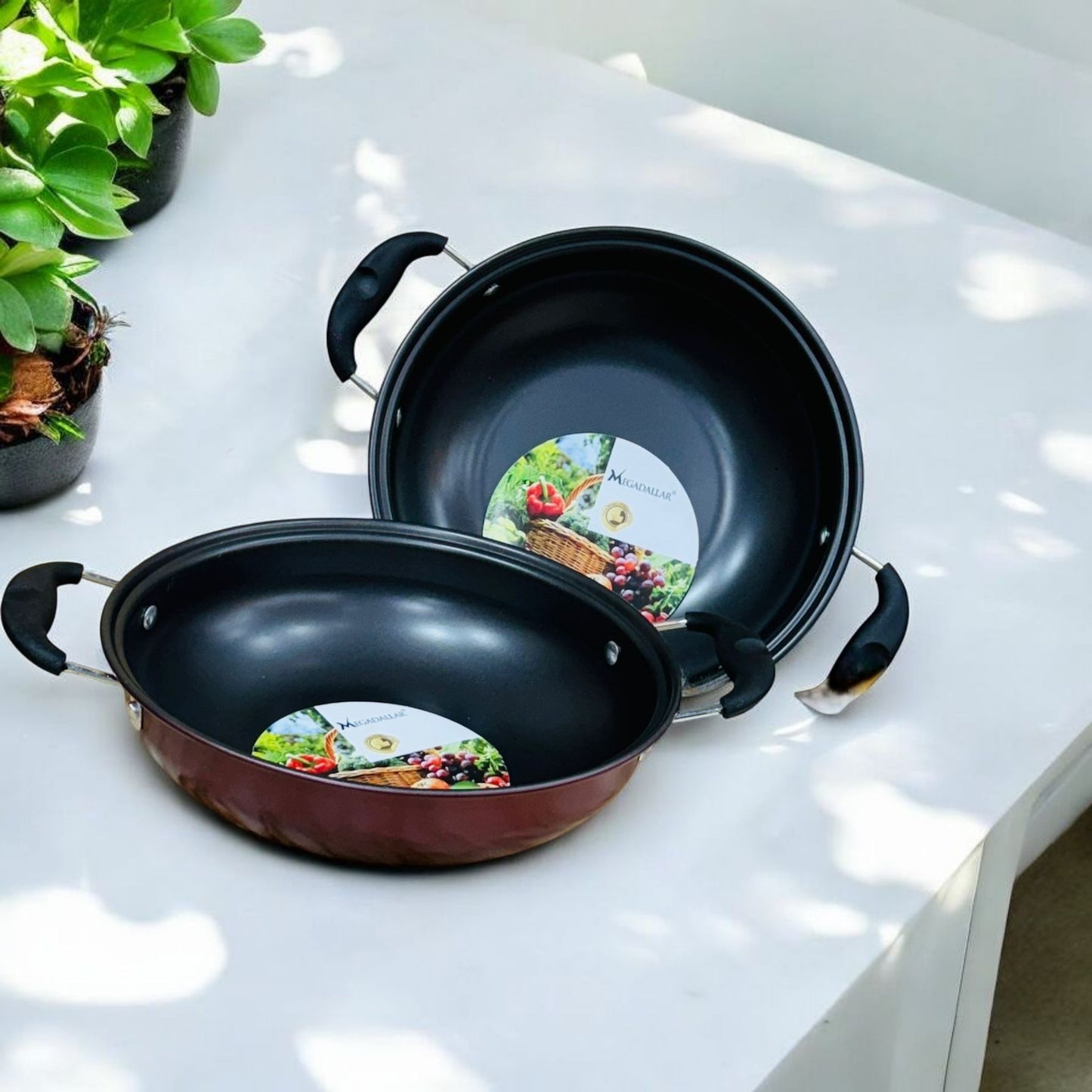 Non Stick Oval Kadhai with Dual Handles
