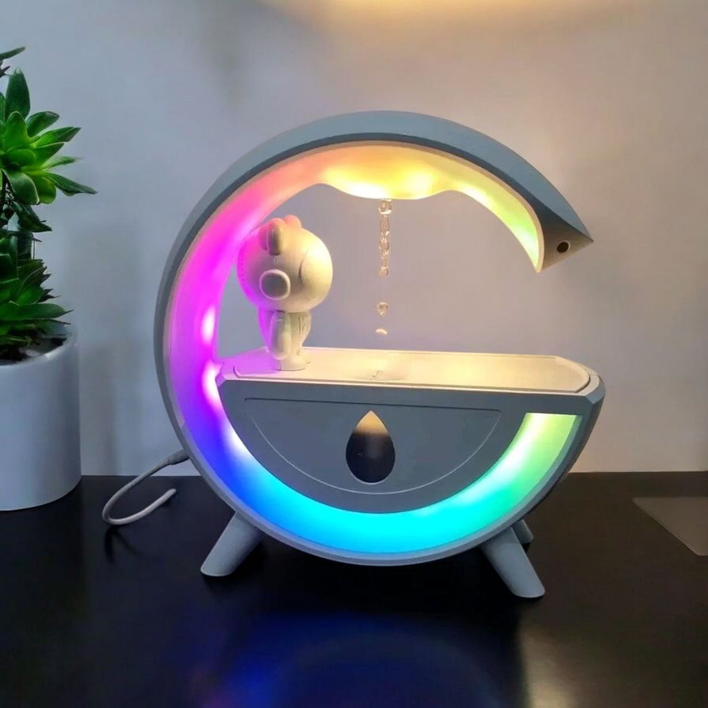 LED Water Fountain with Cute Figure
