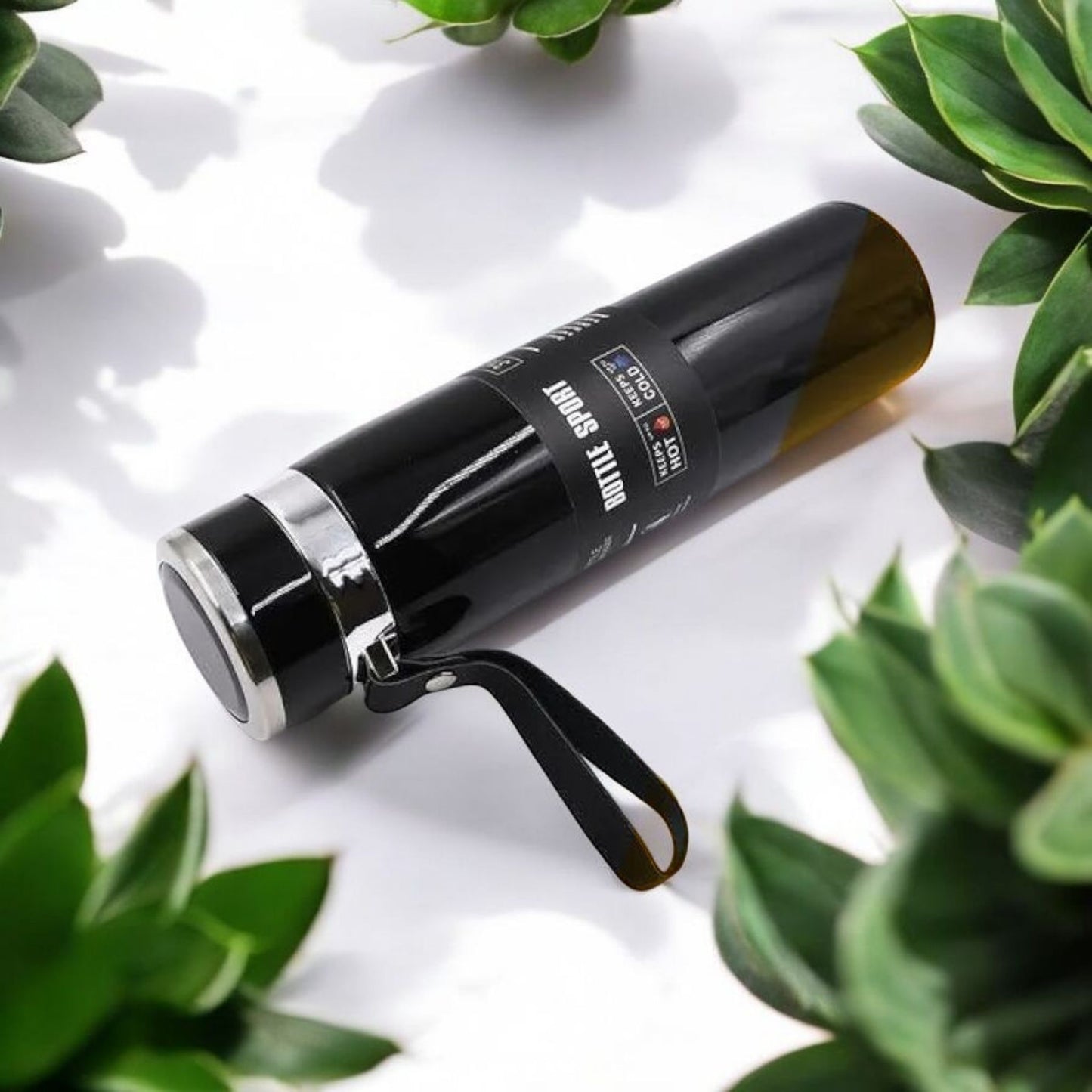 Black Stainless Steel Vacuum Flask Bottle 1000ml