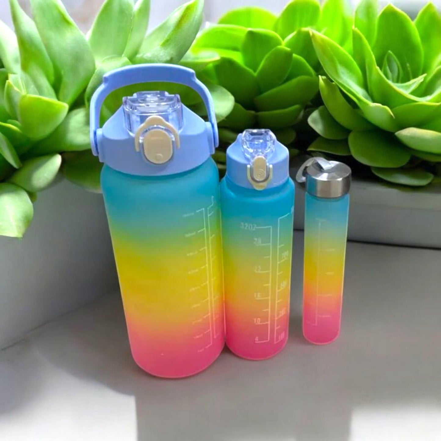 Gradient Leakproof Water Bottle 2000ml/900ml/350ml