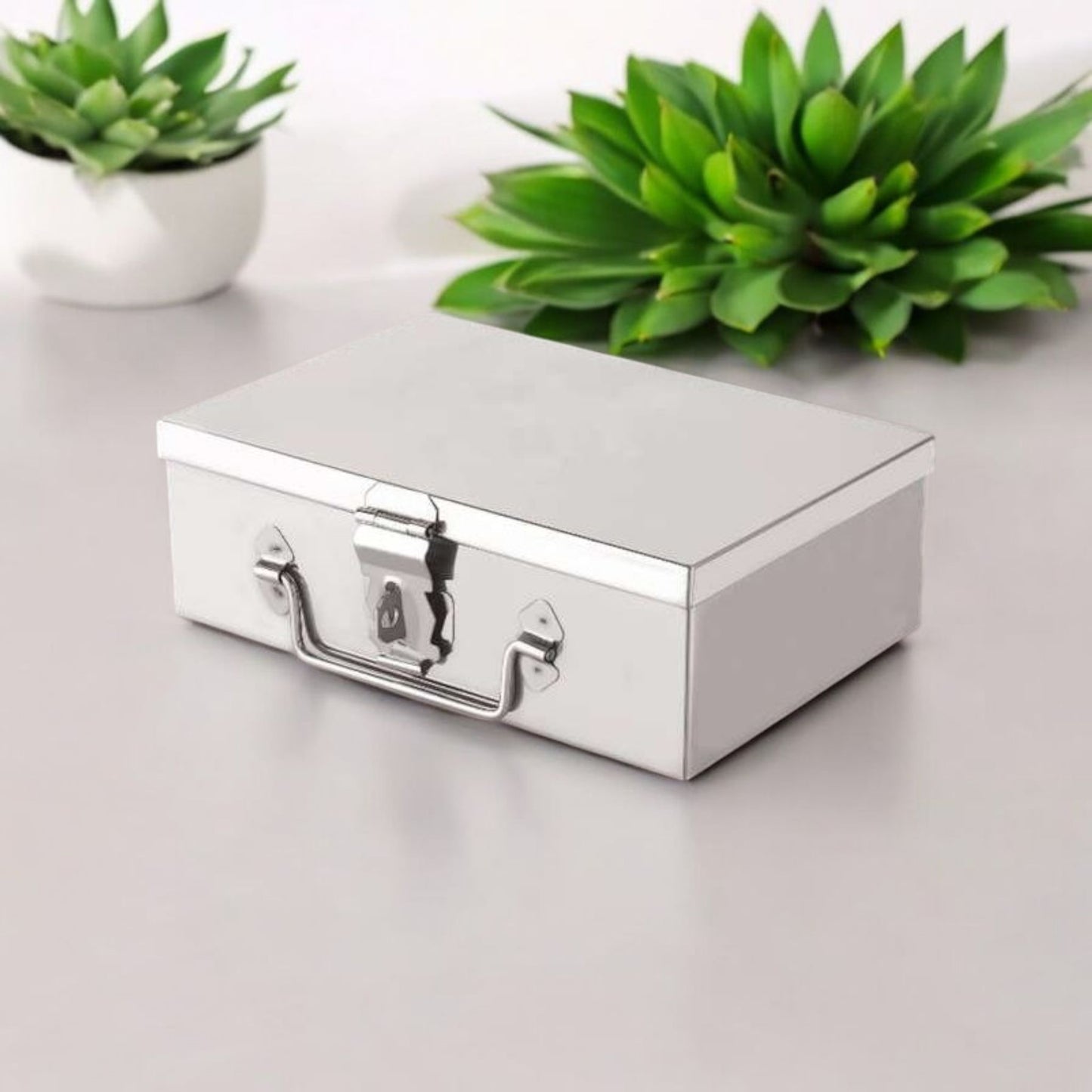 Stainless Steel Spice Storage Box with Lock