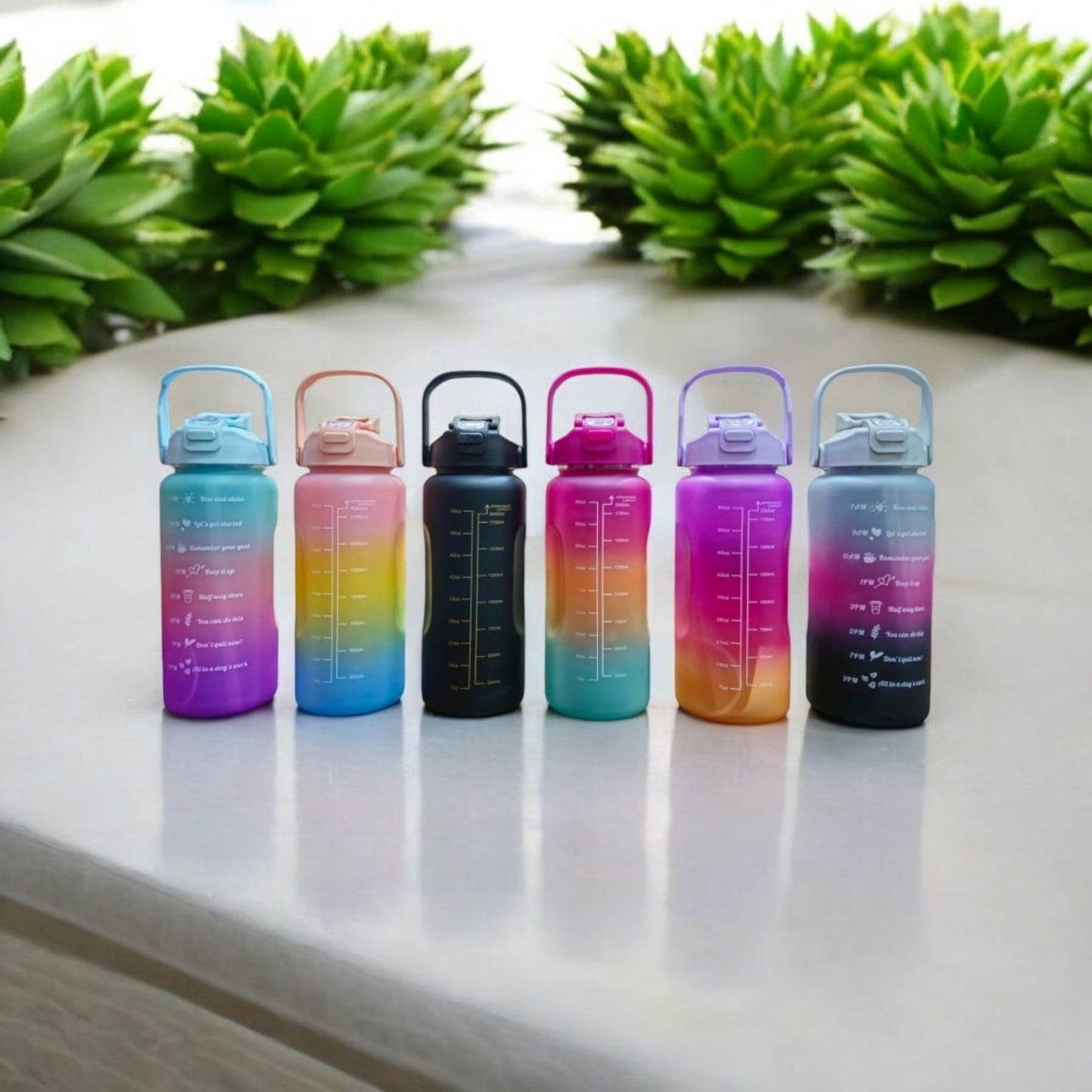 Gradient Leakproof Water Bottle 2000ml/900ml/350ml