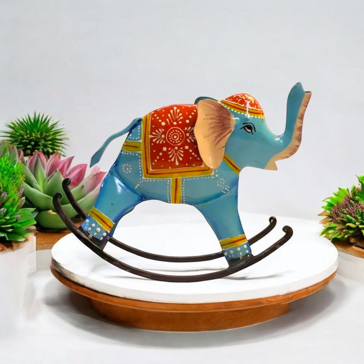 Rocking Elephant Decorative Figurine