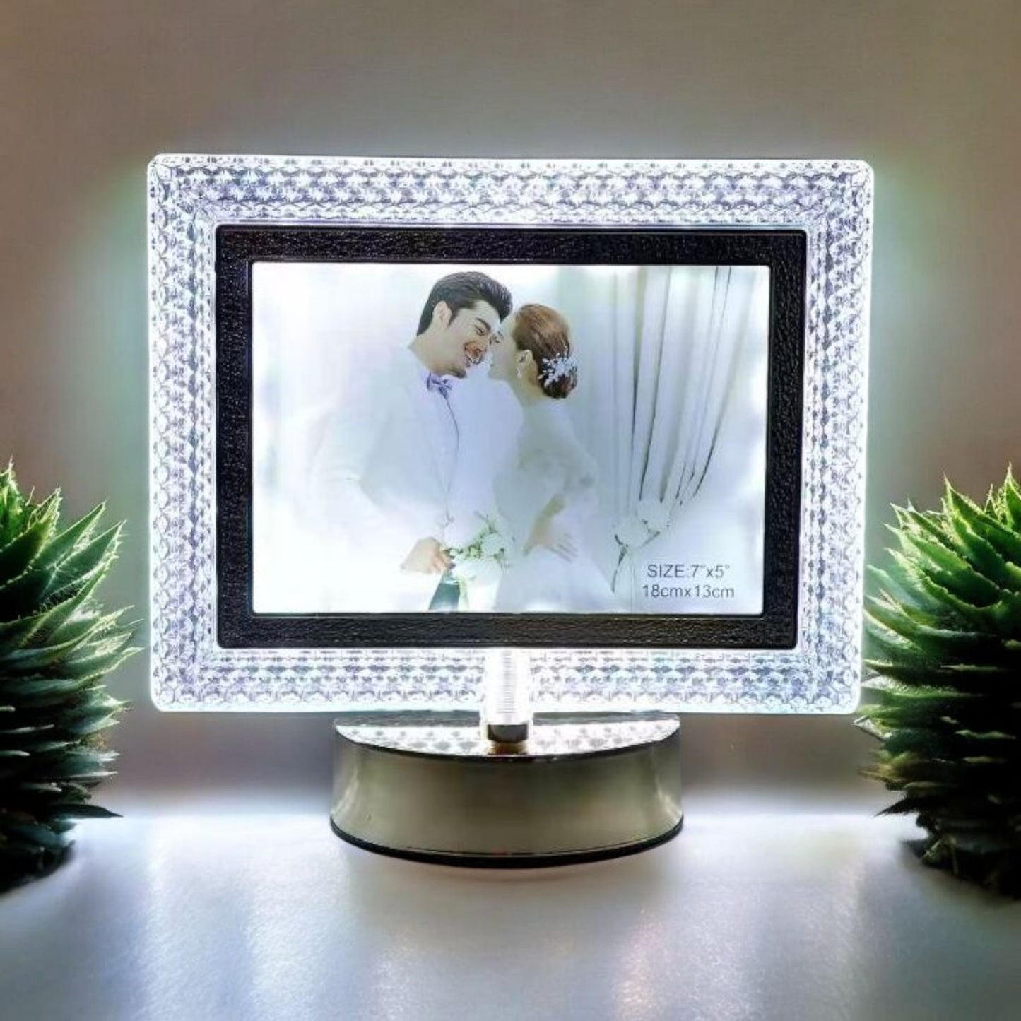 Elegant Crystal-Edge LED Photo Frame