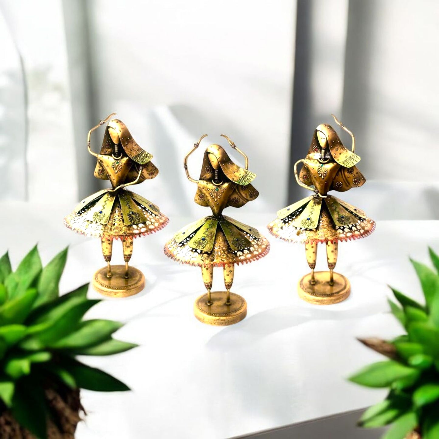Brass Dancing Lady Figurine