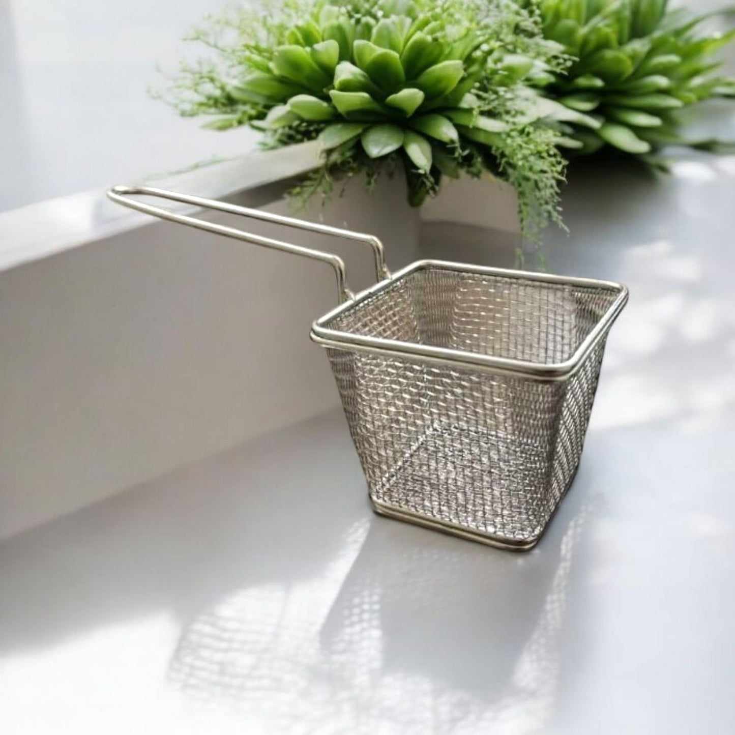 Mini Stainless Steel Fry Basket with Handle