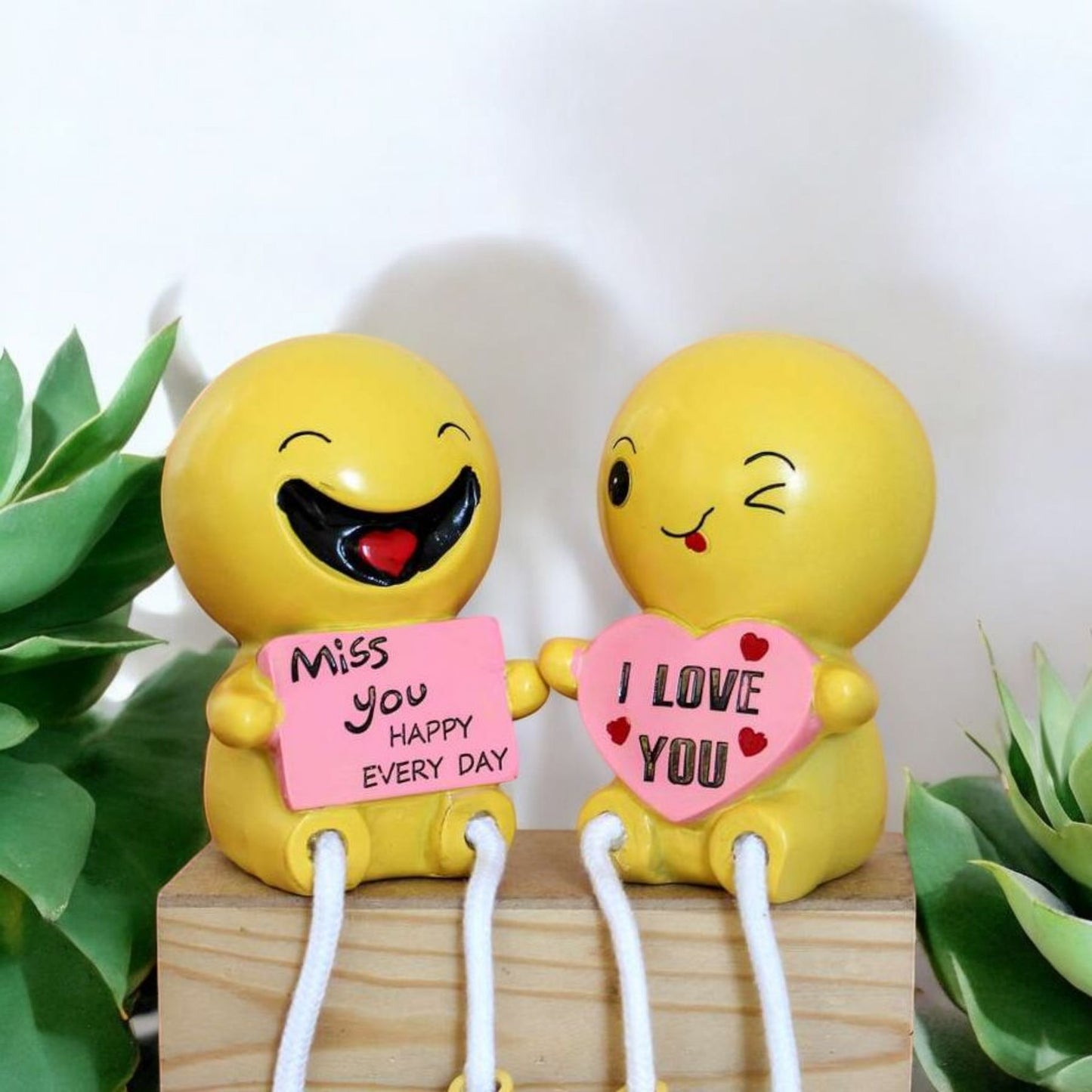 Charming Yellow Love Emotion Figurines