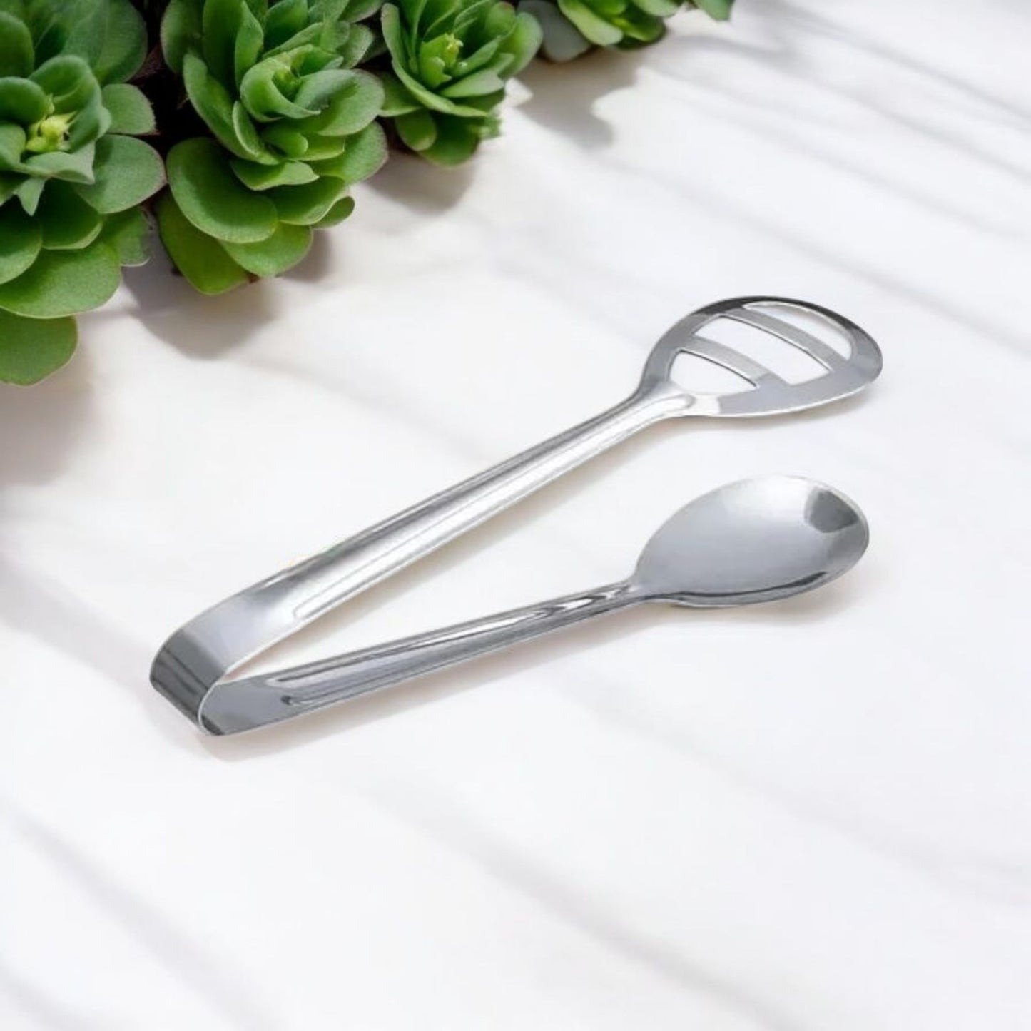 Stainless Steel Spoon Head Serving Tong